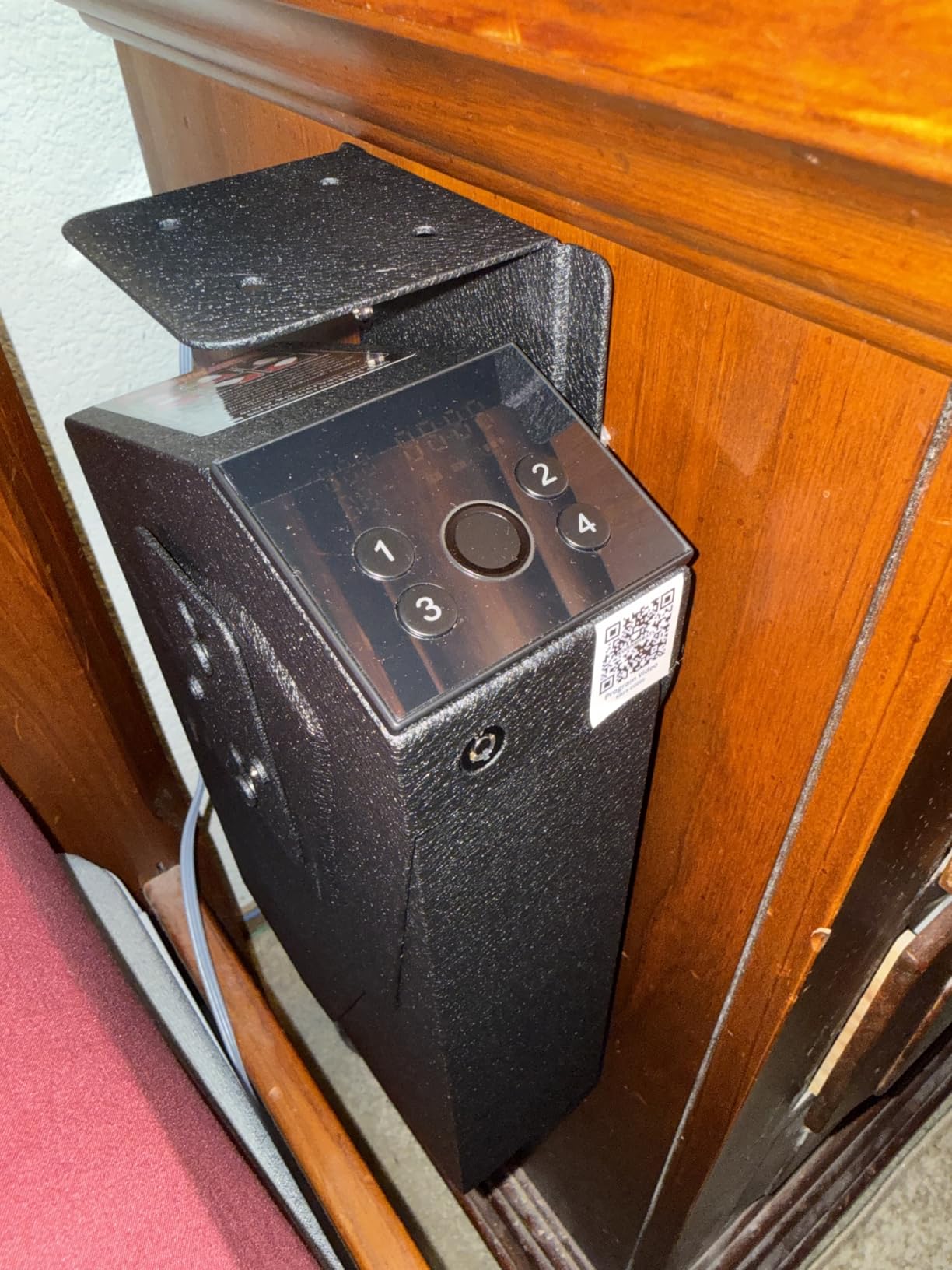 Quick Access Biometric Bedside Gun Safe for handgun, 2 in 1 Mounted Drop Down Nightstand Pistol Safe with Fingerprint & Passcode & Key 3 Ways customer photo 2