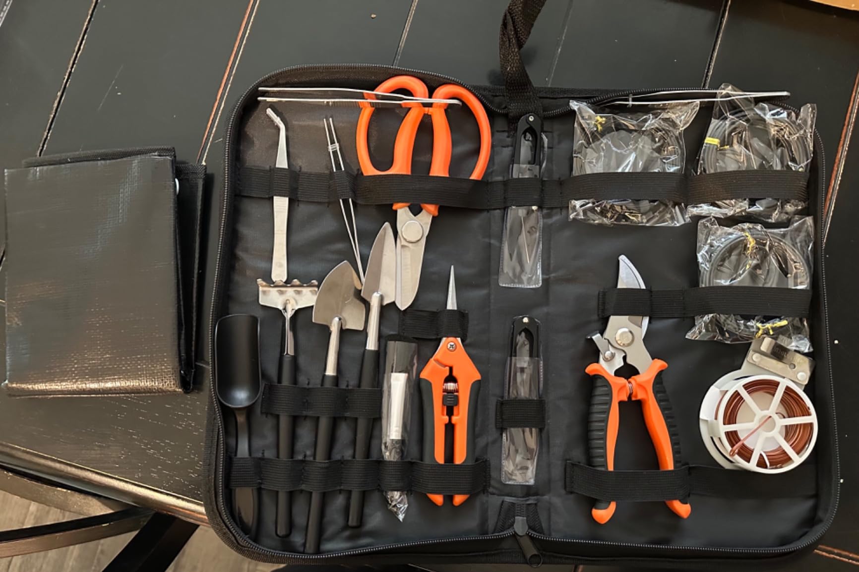 Bonsai Tools Kit 20 Pcs Garden Tools Set for Starters, Gardening Gifts for Women Men Includes Bonsai Wire Kit, Plant Mat, Pruning Shears, Bonsai Scissors, Succulent Tools in Leather Storage Bag customer photo 1