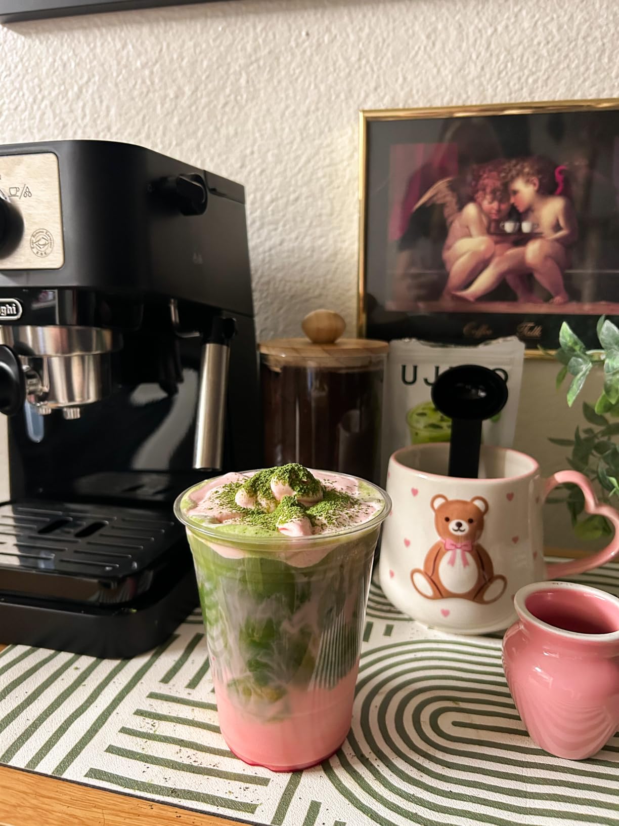 Matcha Whisk Set, Ceramic Matcha Kit Set Includes Matcha Bowl, Matcha Whisk and Holder, Bamboo Scoop, Scoop Rest, Sifter and Tea Towel - 7 Pcs Matcha Kit for Matcha Lovers (Mottled Green) customer photo 1