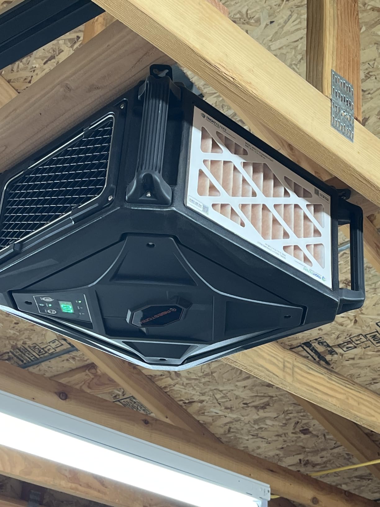 Abestorm 270 Degree Intake Air Filtration System, 780 CFM Workshop Hanging Dust Collector with Remote Control, Ceiling Mounted for Woodworking Shops and Garage, 2-speed Adjustment, DecDust 780 customer photo 1