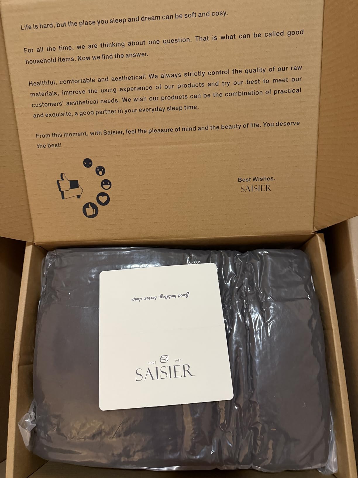 Grey Goose Feather Down Comforter Queen Size, Premium All Season Duvet Insert, 750+ Fill Power 1200TC Cotton Blend Fabric Hotel Style Comforter, 42 Oz Lightweight (90x90, Dark Grey) customer photo 1