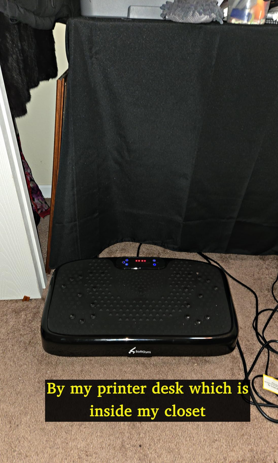 SoftGym Vibration Plate Exercise Machine for Lymphatic Drainage,Power Vibrate Stand Shake Board 450 Lbs Capacity Whole Body Workout Waver with Fitness Resistance Bands Weight Loss Gifts for Women Men customer photo 2