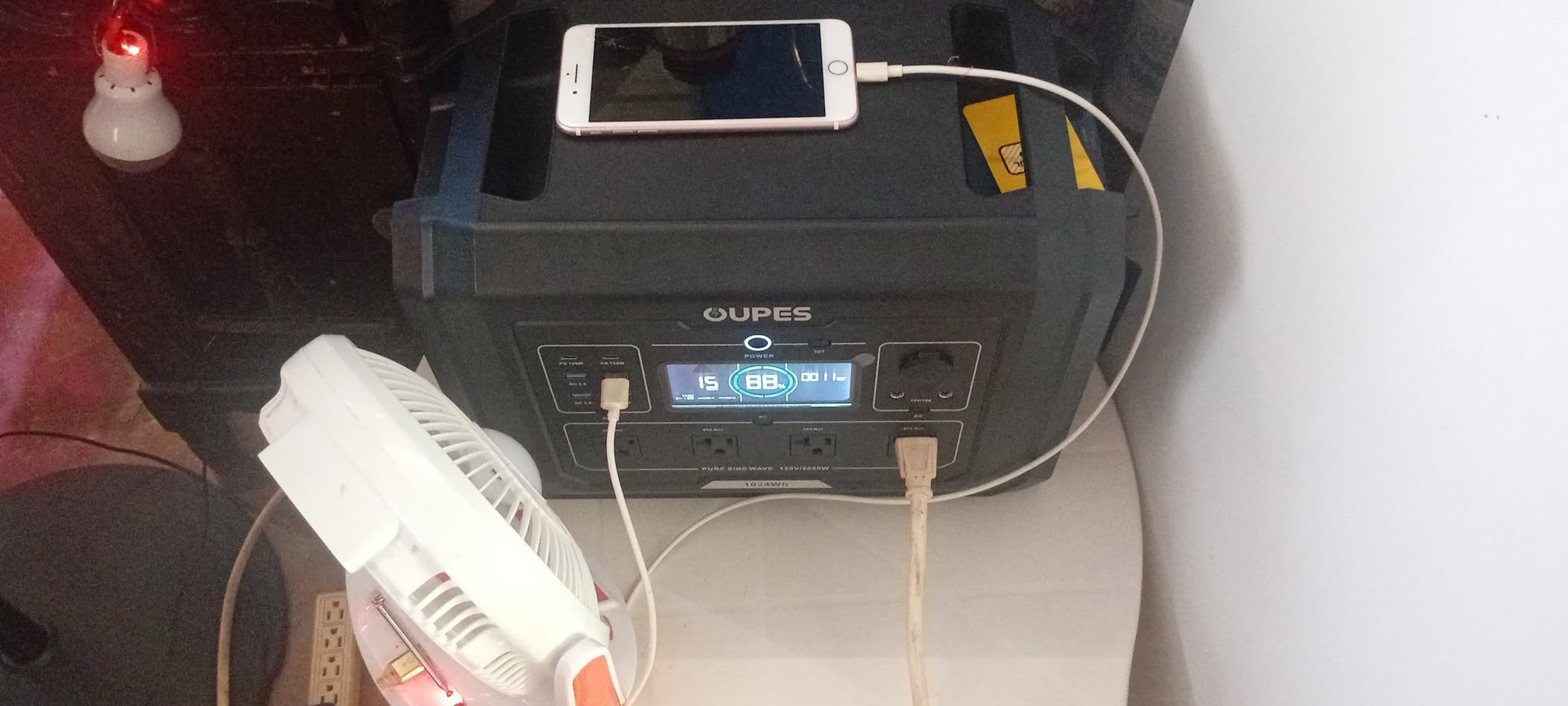 OUPES Mega 1 Portable Power Station 2000W (Surge 4500W), 1024Wh LiFePO4 Battery Solar Generator, Expandable to 5kWh, UPS, for Home Backup Power, Camping & Road Trips (Solar Panel Optional) customer photo 2