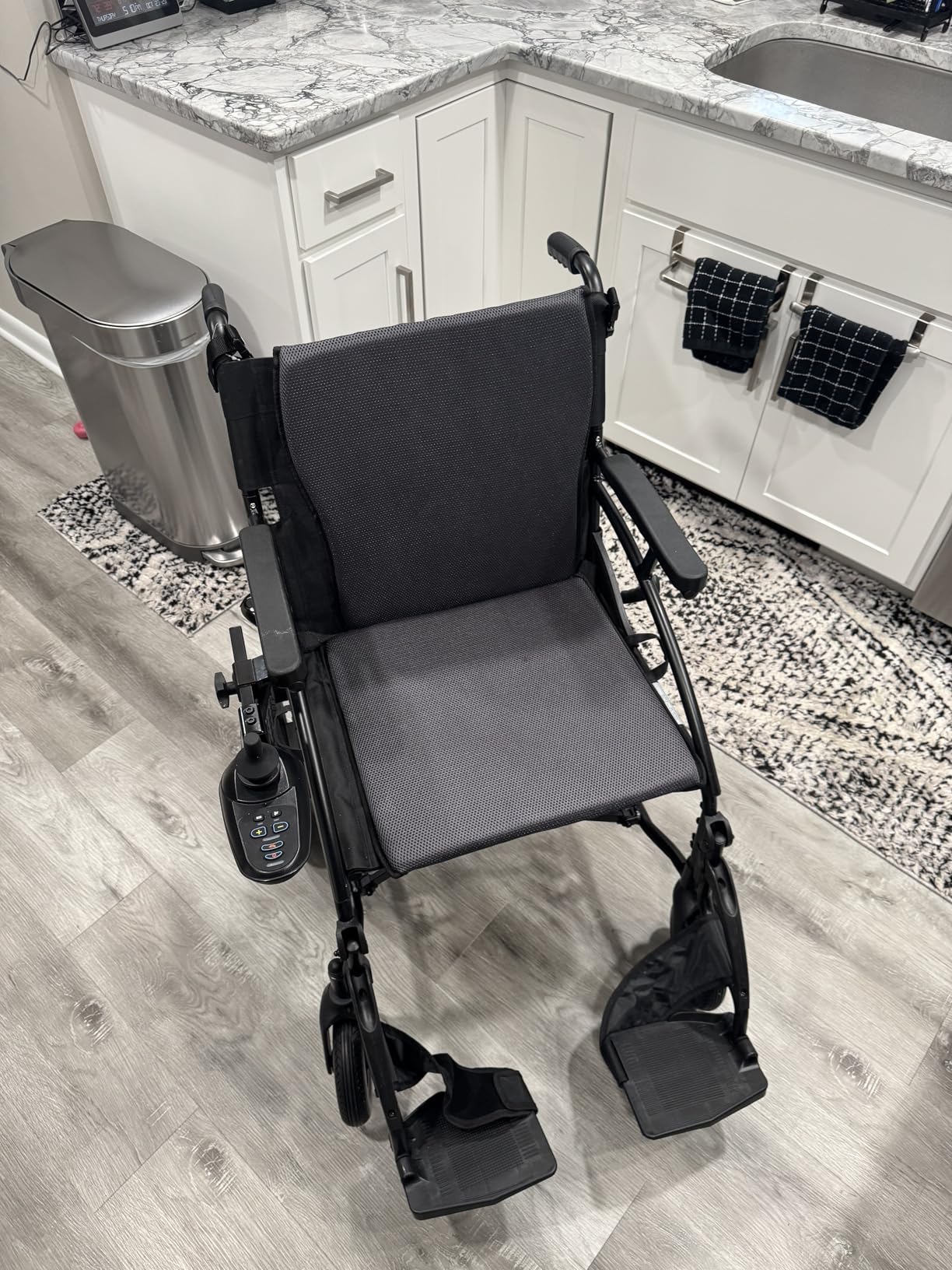 SLF30 Electric Wheelchairs for Adults, Foldable Durable Motorized Wheelchair with 19 Inch Seat and Supports Up to 300 lbs Airline Approved(36 Lbs, Grey) customer photo 1