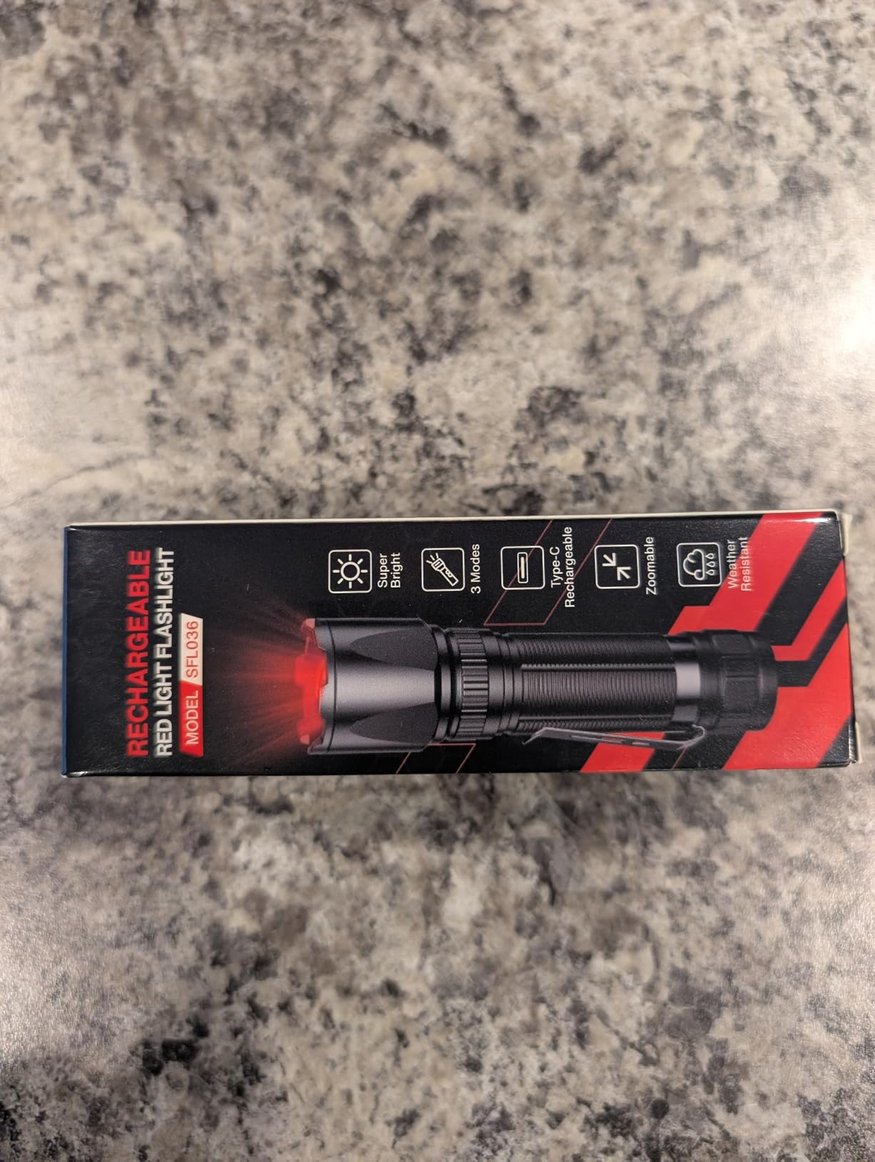 RECHOO Red Light Flashlight, High-Powered 3 Modes Red LED Rechargeable Flashlights with Clip & Lanyard, Zoomable and Portable Red Flashlights for Hunting, Astronomy, Aviation, Night Observation customer photo 1