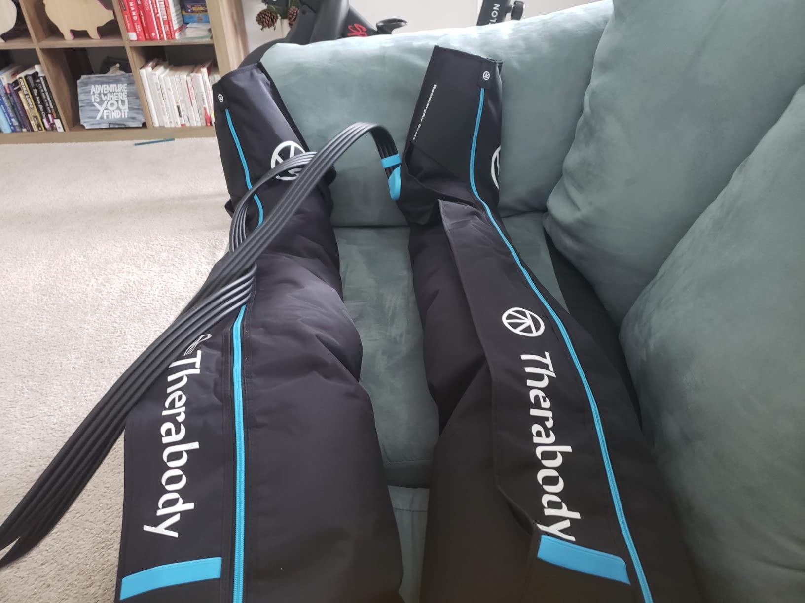 Therabody JetBoots PRO Plus - Wireless Compression Boots with Vibration & Light Therapy - Muscle Recovery, Pneumatic Leg Compression Sleeve to Recover Faster, Relieve Muscle & Joint Pain (Short) customer photo 1