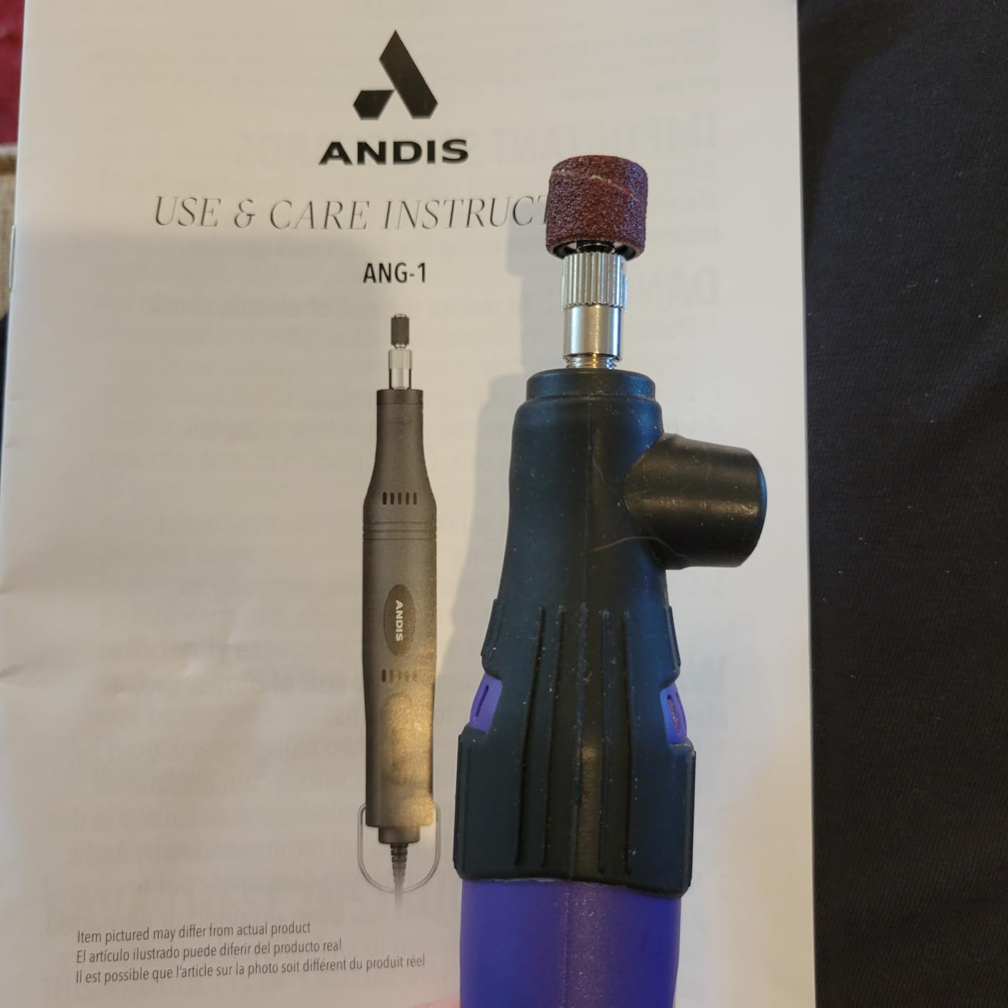 Andis 66820 EasyClip 2-Speed Pet Nail Grinder, Blue customer photo 1