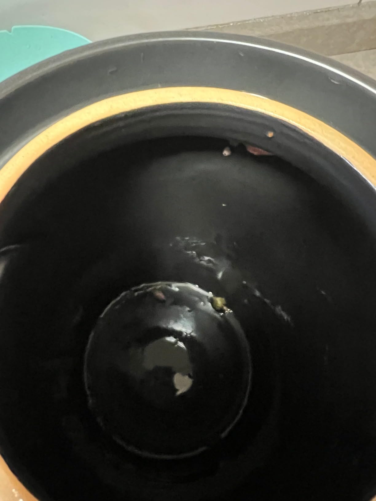 Fermentation Crock 3.8Liter/1 Gallon Stoneware Pot for Fermenting, Pickling Kimchi, Pickles, Vegetables, Kombucha - Glazed Fermenter with Stone Weights, Lid & Pickle Tamper-Black Crock customer photo 2