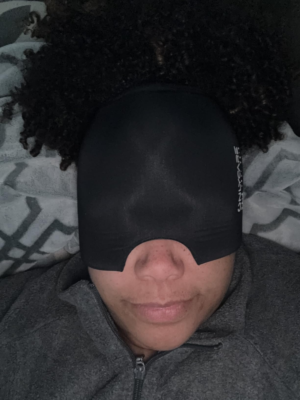 ONLYCARE Migraine Relief Cap, Soothing Migraine Mask, Upgraded Odorless Gel Ice Head Wrap, Hot and Cold Therapy, Headache Ice Pack for Tension, Stress, Hangover (Black) customer photo 1