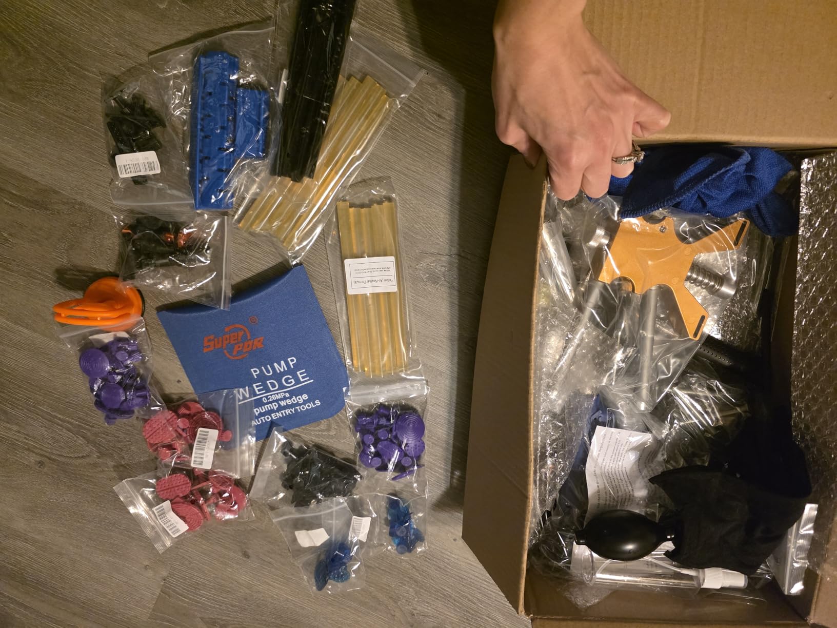 Super PDR Paintless Dent Repair Kit 148PCS Dent Puller Kit with LED Light Board Can Removal 99% of Car Dents in 30 Minutes for Repair Work of Big Dents, Small Dents, Door Ding, Creases and Hail Damage customer photo 1