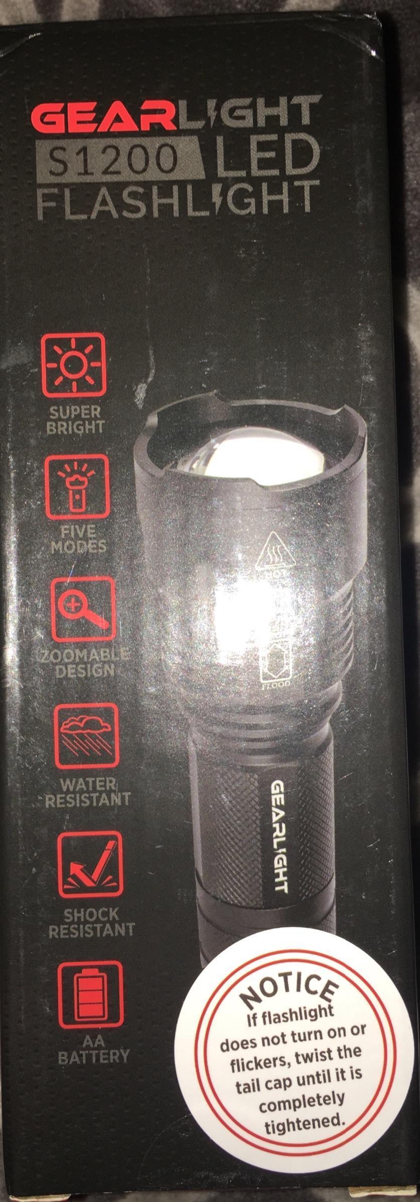 GearLight S2000 LED Rechargeable Flashlight High Lumens - Super Bright, Powerful, Mid-Size Tactical Flashlight for Outdoor Activity & Emergency Use customer photo 2