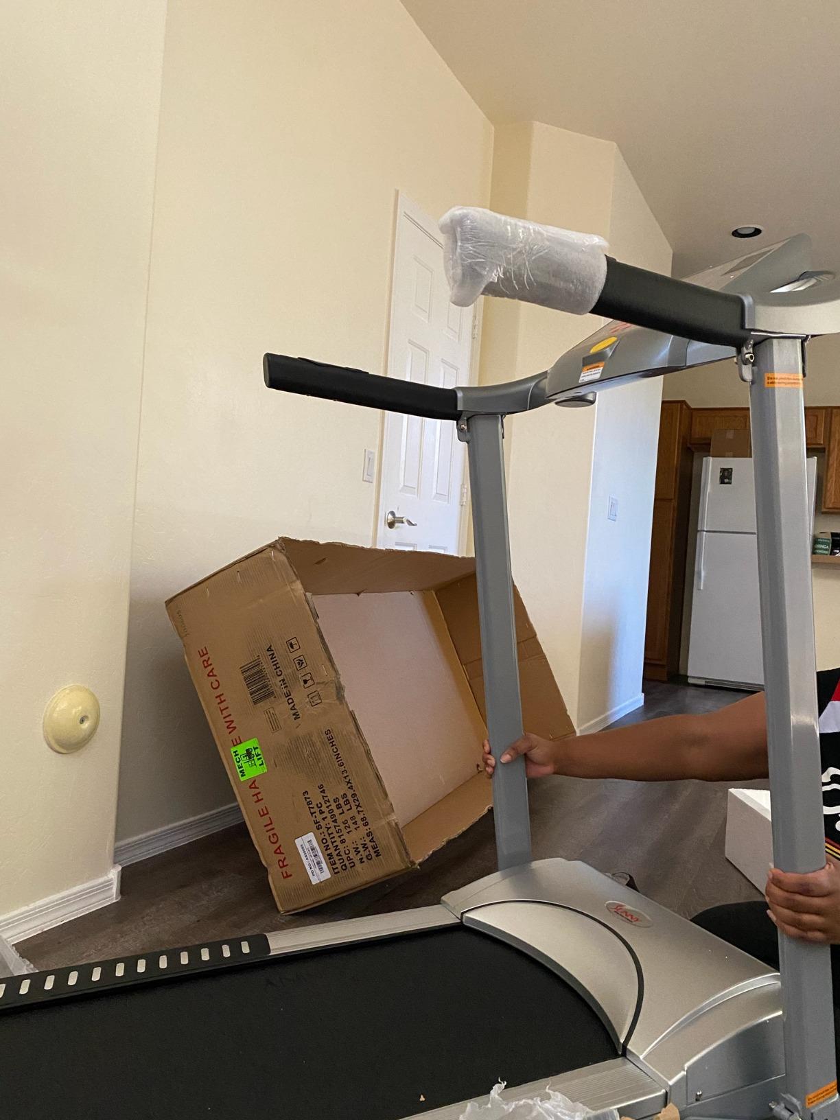 Sunny Health & Fitness Premium Manual Treadmill - Non-Motorized, Heavy-Duty, Commercial-Grade, Adjustable Handlebar customer photo 1