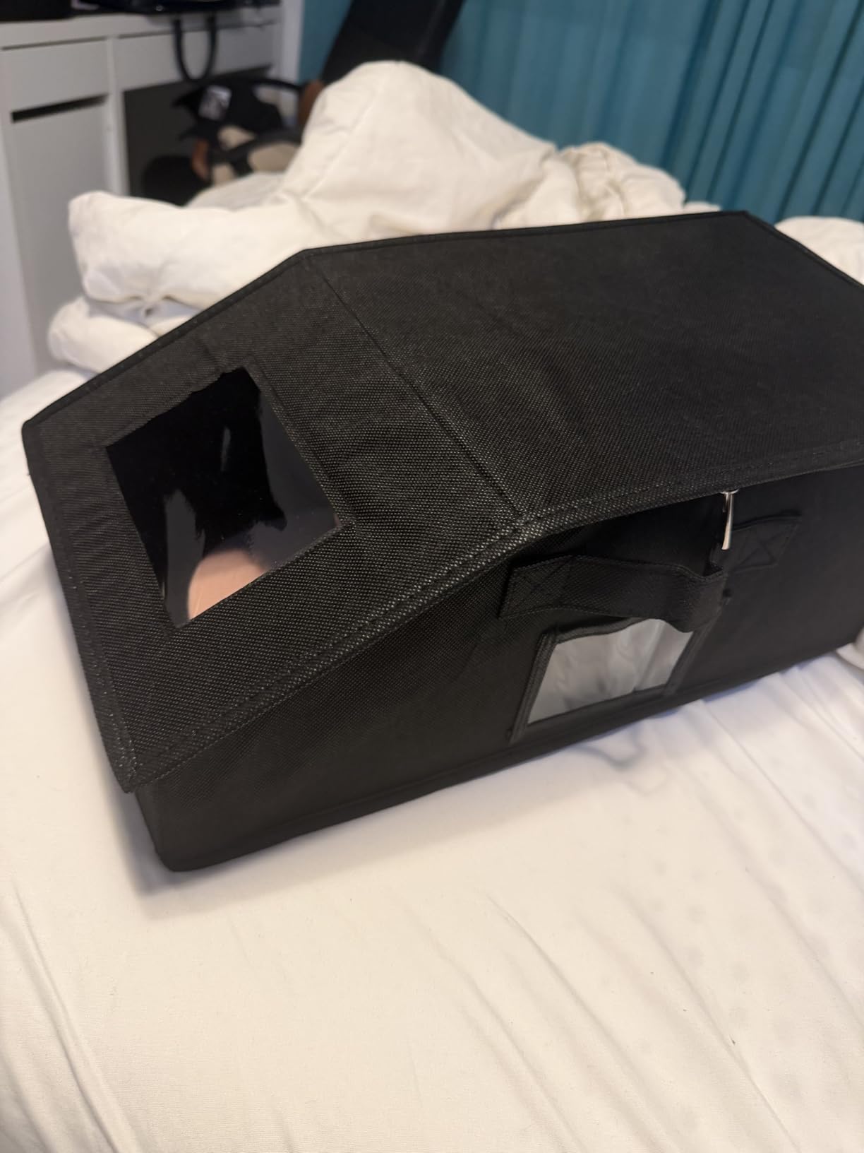 AOODA 2 PCS Stackable Hat Storage for Baseball Caps, Holds up to 24 Caps Hat Organizer for Closet, Sturdy Snapback Boxes for Men with Cardboard, Grey customer photo 1