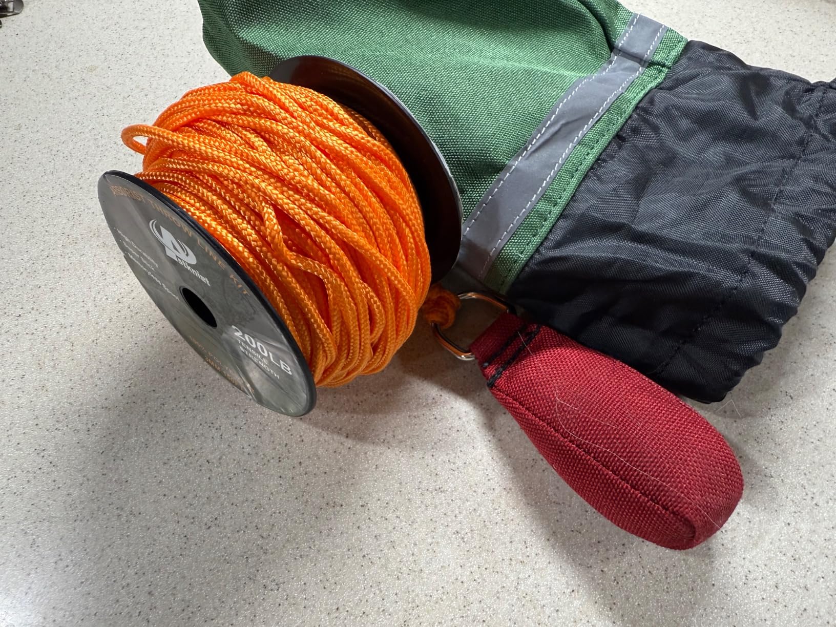 Aystkniet Arborist Throw Line Kit with Slick Rope & 12/14/16oz Throw Weight & Reflective Storage Bag, Polyester Throw Line and Arborist Throw Ball Kit for High Limbs Trimming Cutting Tree Work customer photo 1