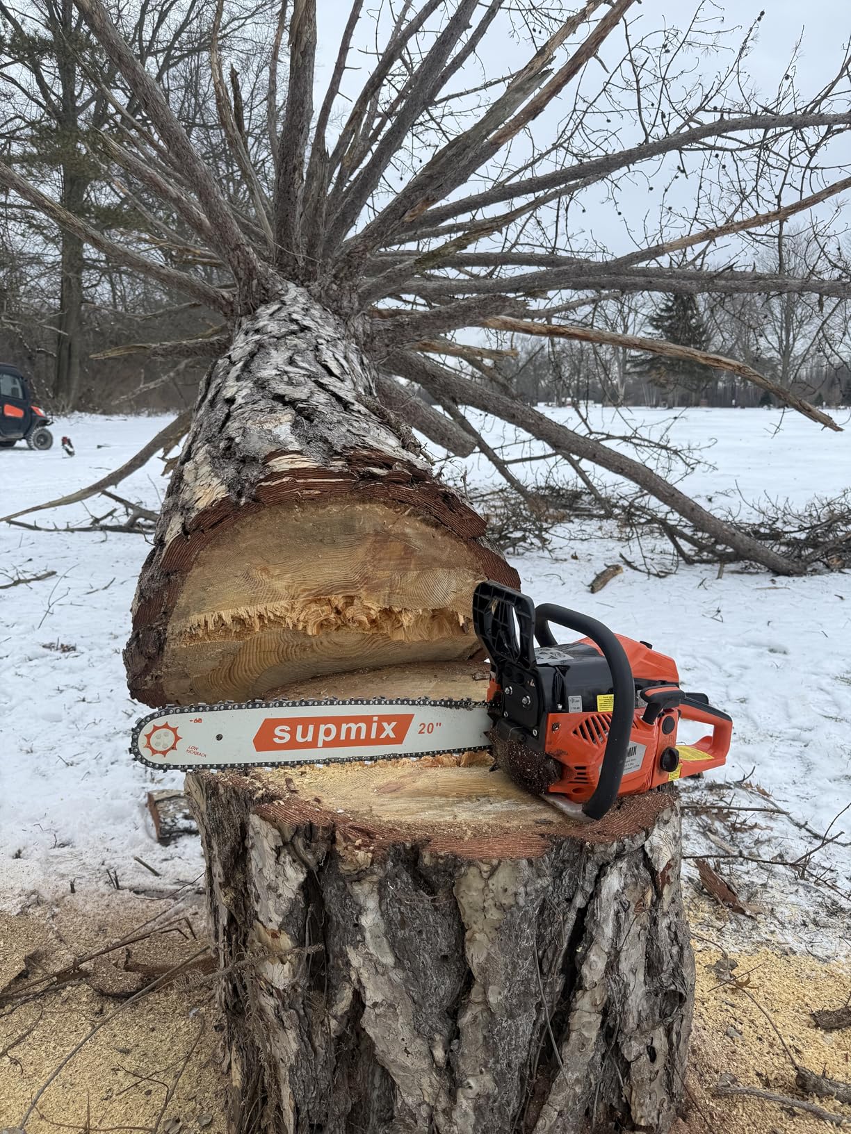 62cc Gas Chainsaw 20 Inch Gas Powered Chainsaws 2-Cycle Petrol Handheld Gasoline Chain Saw Power Saws for Cutting Wood Tree Trimming customer photo 1