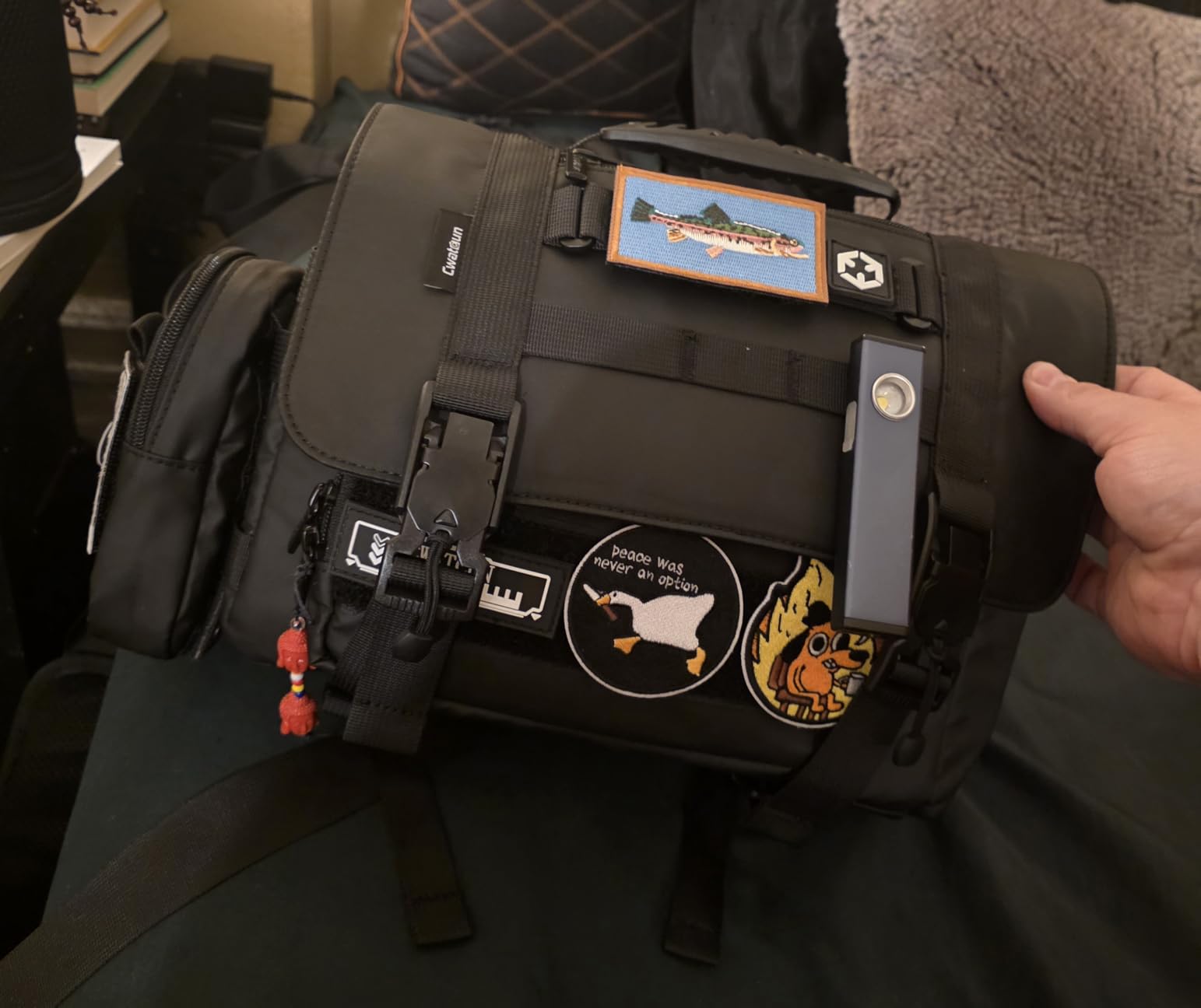 Cwatcun Camera Sling Bag, Waterproof Multifunction Photography Tactica Camera Crossbody Bag with Tripod Holder & Removable Accessory Bags for DSLR/SLR/Mirrorless Cameras - Medium customer photo 1