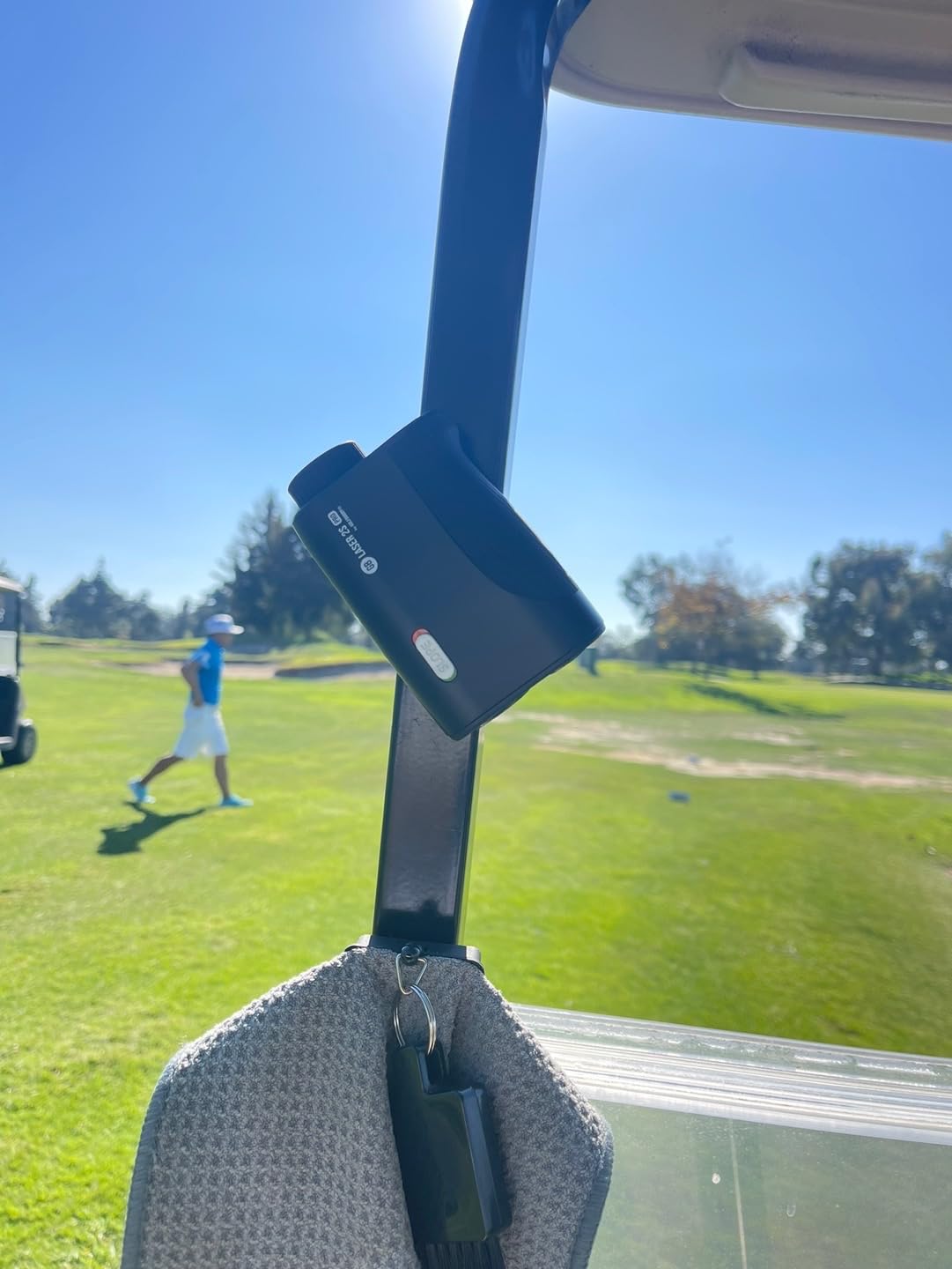 GOLFBUDDY 2S PRO Golf Range Finder with Slope, Measuring from The Cart, 1093 Yard Laser Rangefinder, Magnetic Mount, Pin Finder with Flag Pole Locking Vibration, One Click Scan Mode, Water Proof customer photo 1