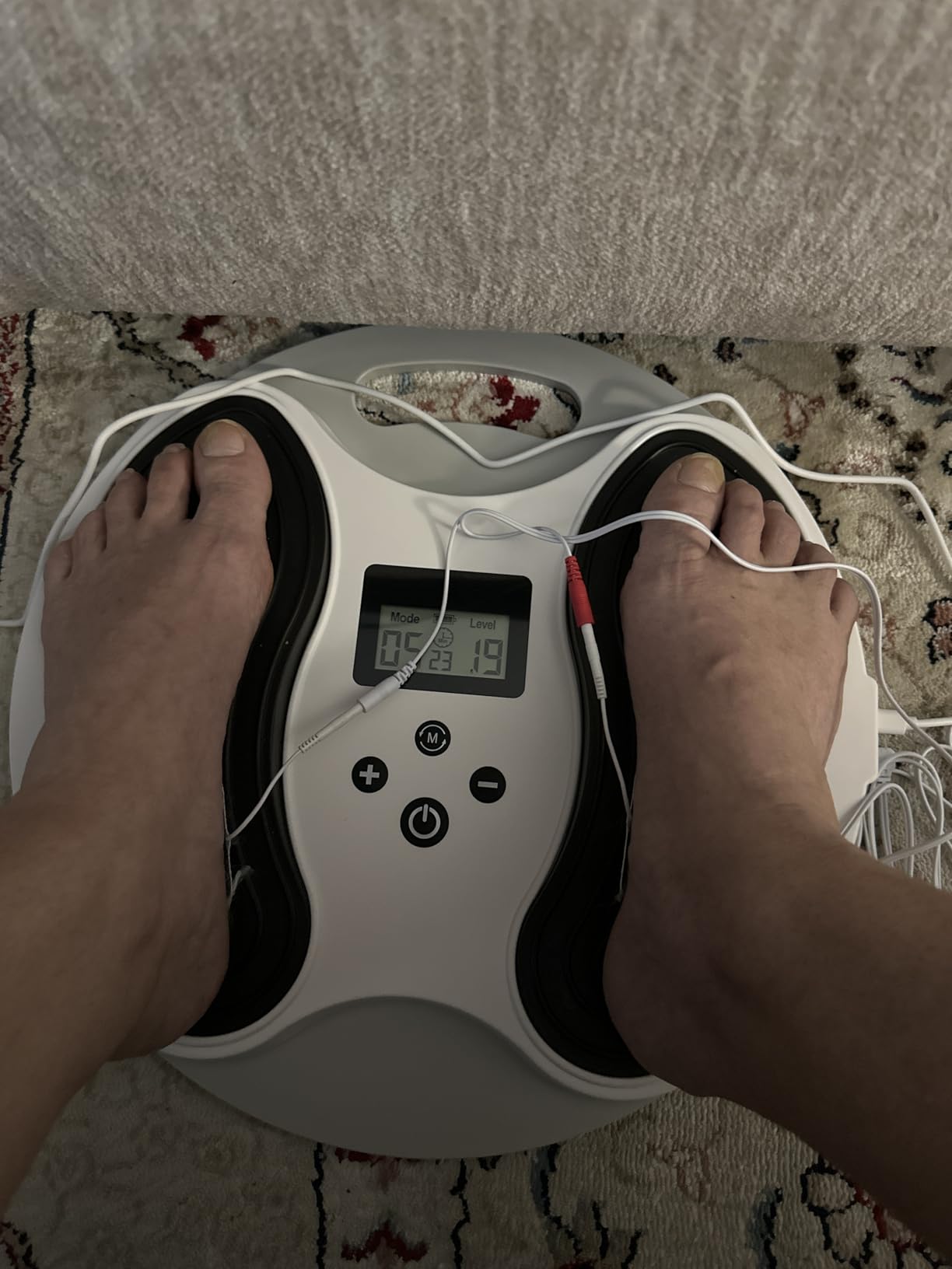 EMS Foot Massager for Neuropathy, NMES Foot Stimulator for Neuropathy Feet Nerve FSA&HSA Eligible item Electric Foot Massager for Circulation and Pain Relief with 4 TENS Unit Muscle Stimulator Pads customer photo 1