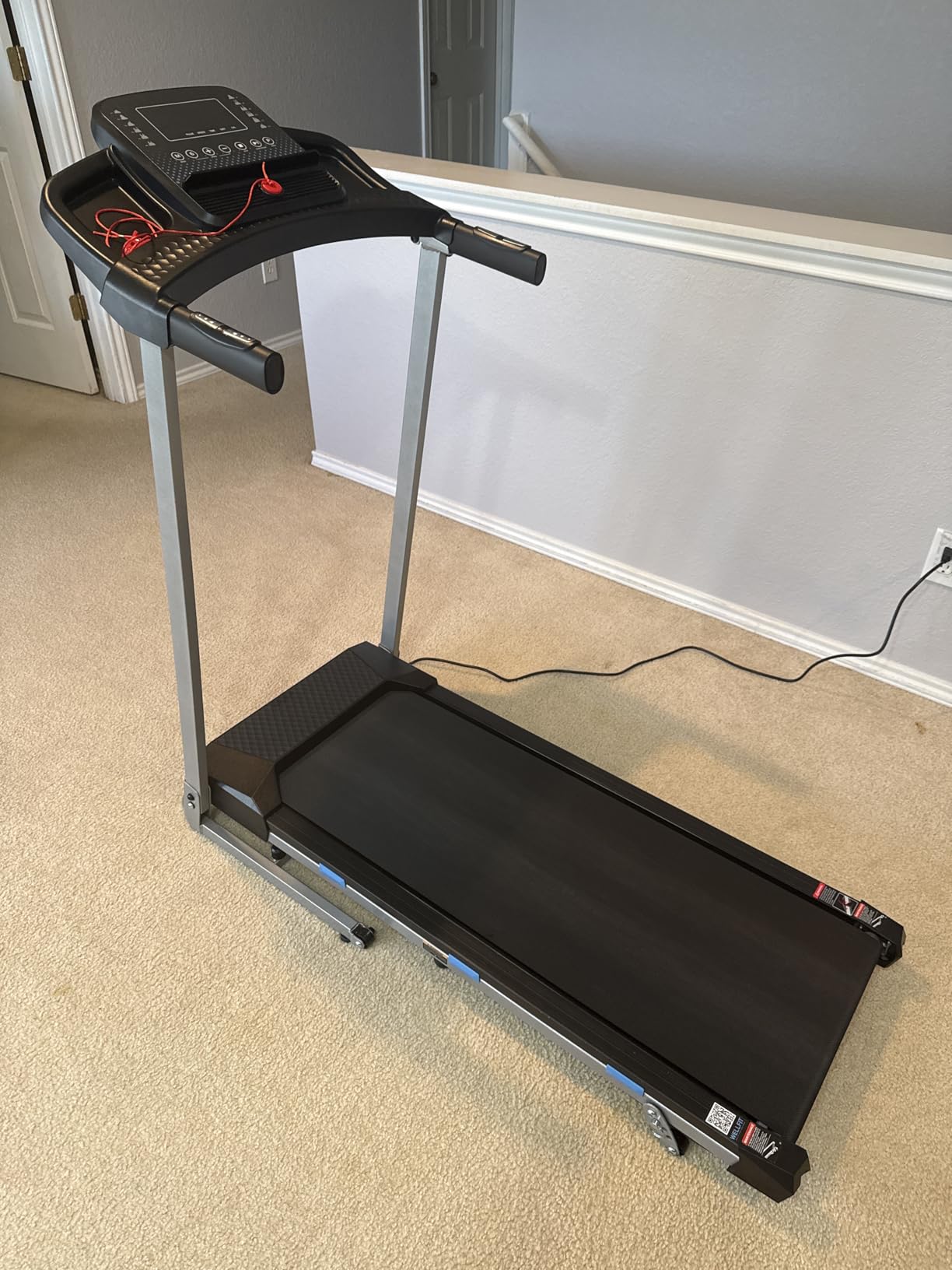Foldable Treadmill with Incline, 350 LBS Capacity, 3.0HP Quiet Running Treadmills for Home, Incline Treadmill with Pulse Sensor and Bluetooth Speaker, Wide Belt, App & Voice Control, 7.6 MPH customer photo 2