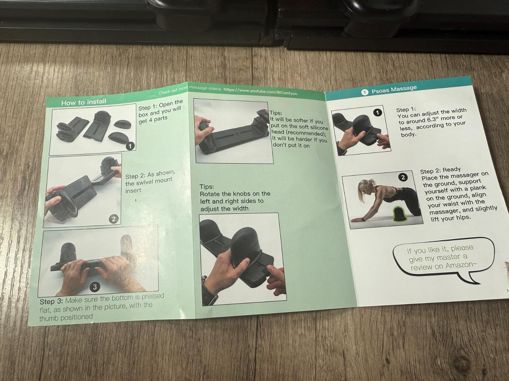 Psoas Muscle Release and Deep Tissue Adjustable Massage Tool for Back, QL, Hip Flexor, Hamstring, Glute, Iliacus, and Neck Pain - Trigger Point and Myofascial Release Tool customer photo 2