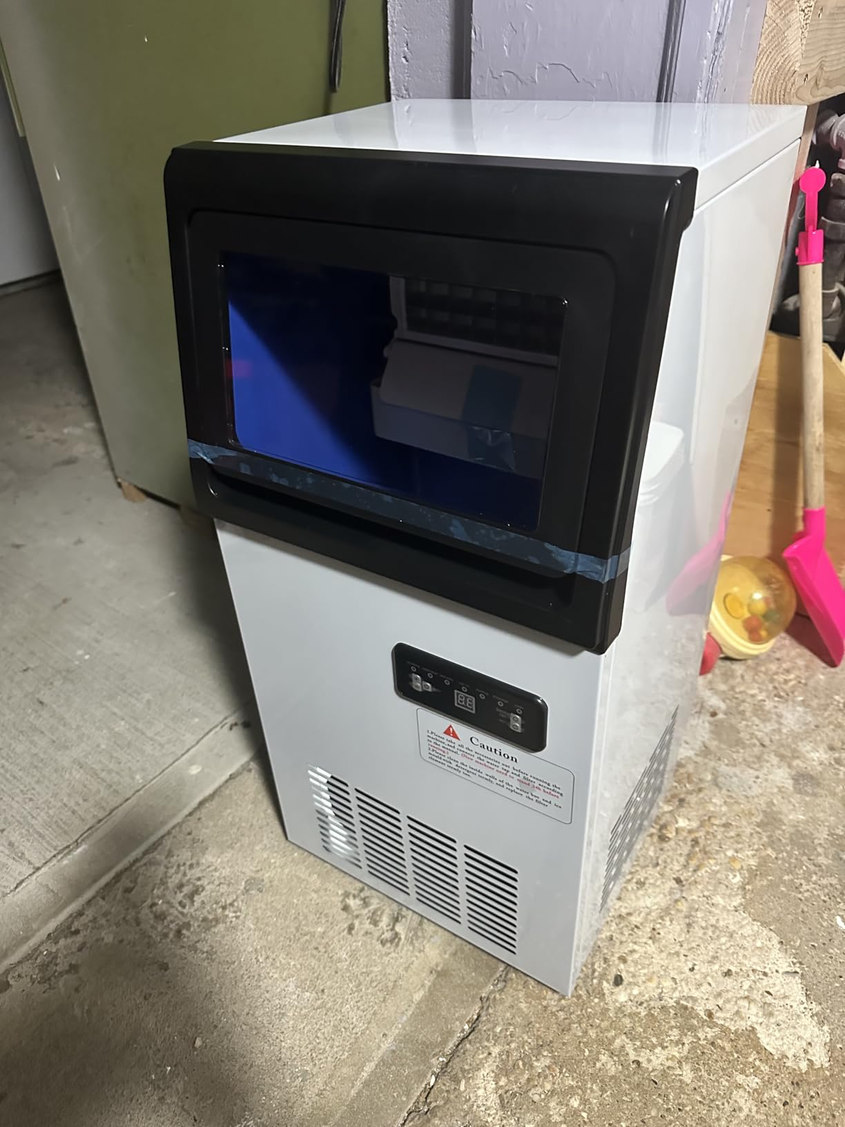 Ice Machine Commercial Ice Maker Machine Large Industrial Stainless Steel Freestanding Ice Machine 485Lbs/24H with 400LBS Storage Bin Ice Ready in 7-12 Mins, Clear Cube Ice (485Lbs/24H) customer photo 1