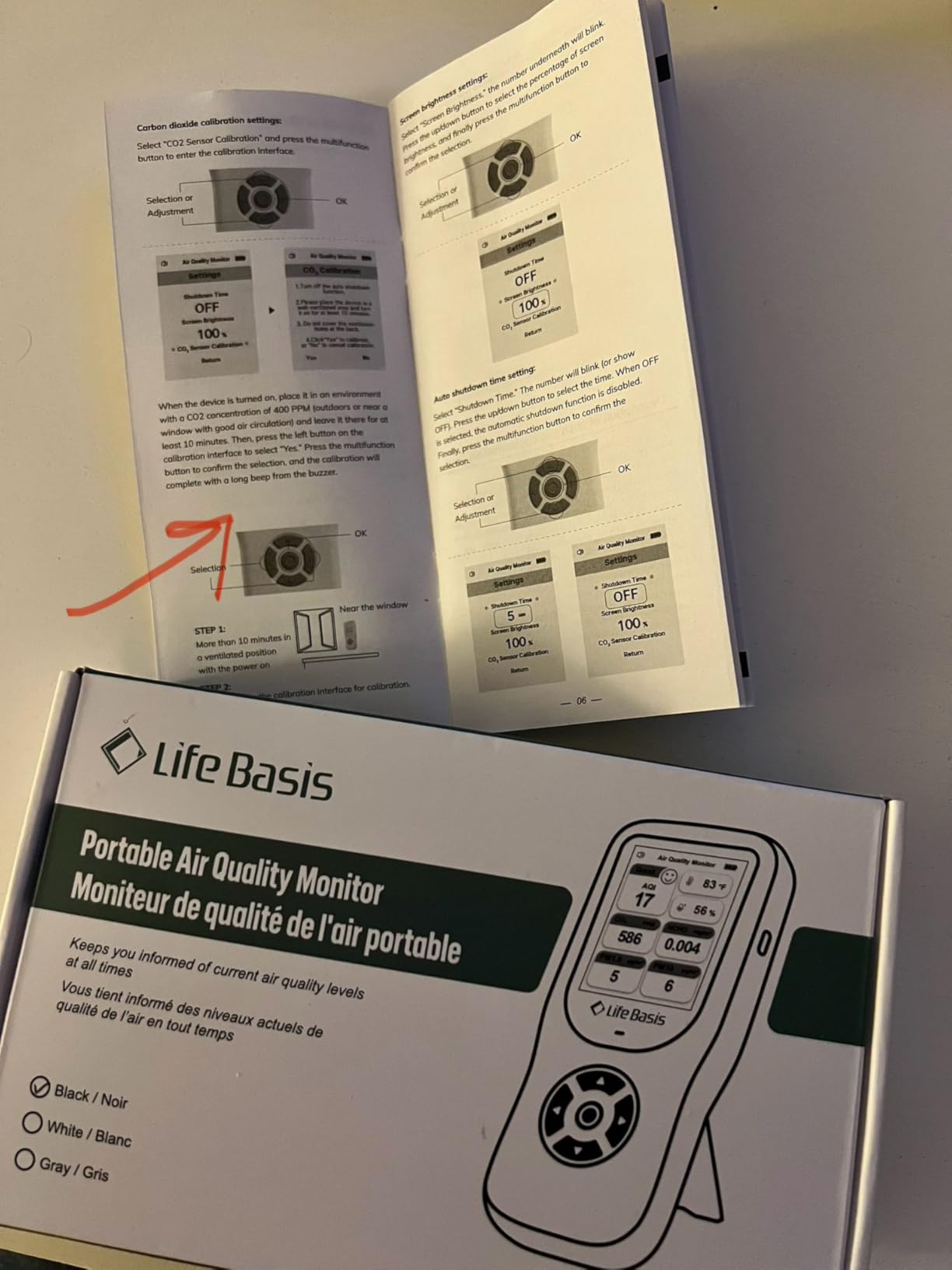 LifeBasis Air Quality Monitor Indoor, 11-in-1 Air Quality Detector | Air Meter Test AQI, PM1.0, PM2.5, PM10, CO2, TVOC, HCHO, Particles, Temperature and Humidity with Alert - Black customer photo 2