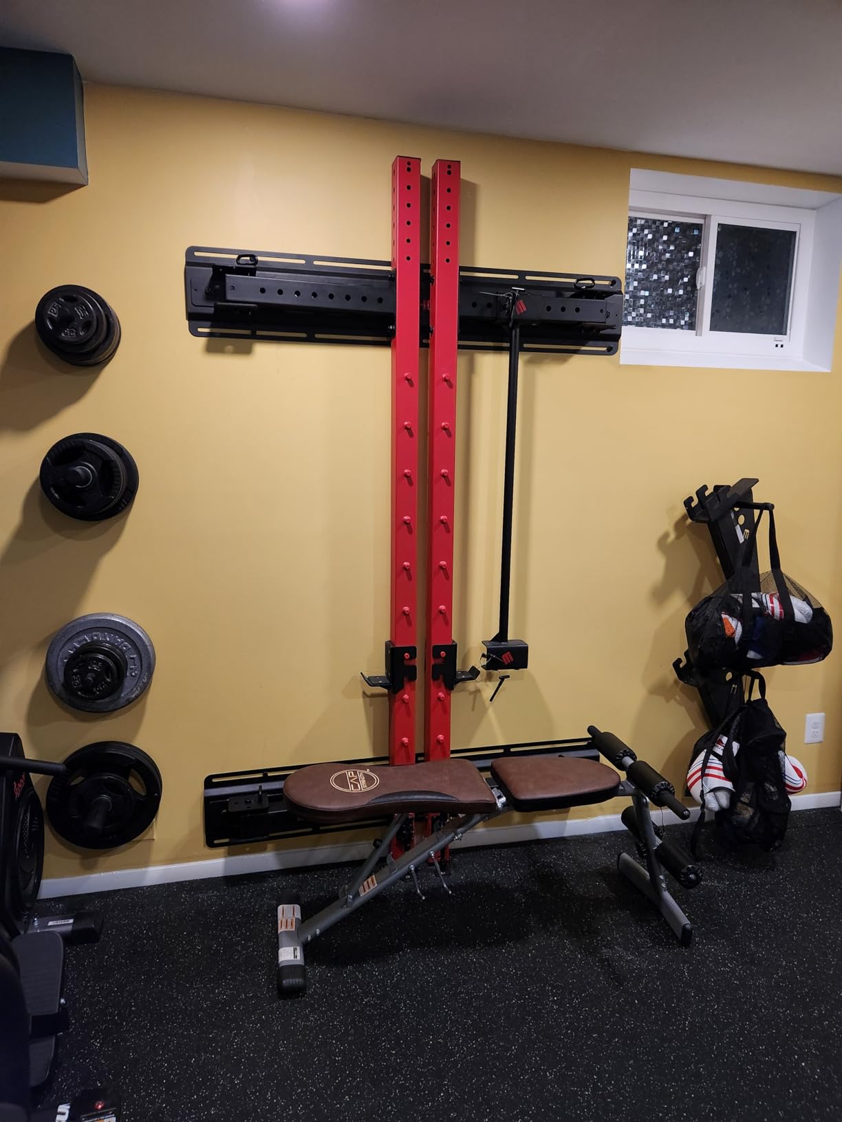 EVERYMATE Weight Plate Rack, Wall Mount Weight Plate Holder for Bumper Plates, Max Weight Capacity 330 lb, Home Gym Organizer customer photo 1