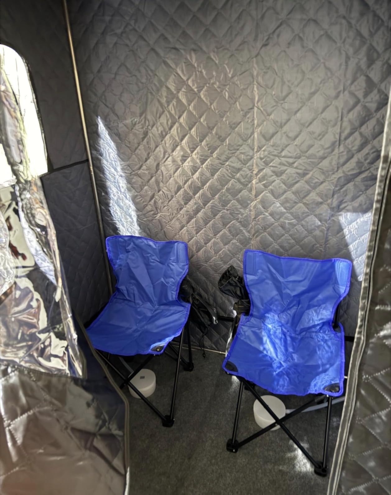 2 Person Sauna, Extra Large Sauna, Portable Steam Sauna Tent with 2 Steamers, 2 Folding Chair, 71