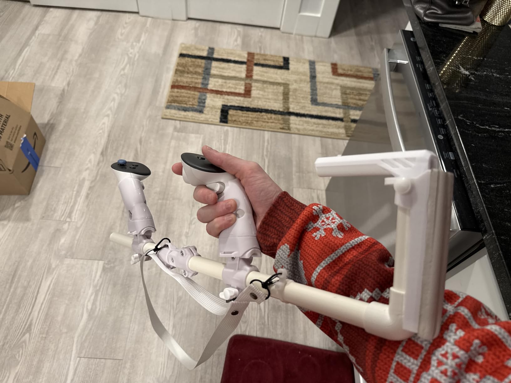 Moginno G3 VR Gun Stock Compatible with Meta/Oculus Quest 3S/Quest 3 Controller Accessories, Magnetic Gunstock Rifle Adapter with Shoulder Strap, Enhance FPS Games Reality Control Feel customer photo 1