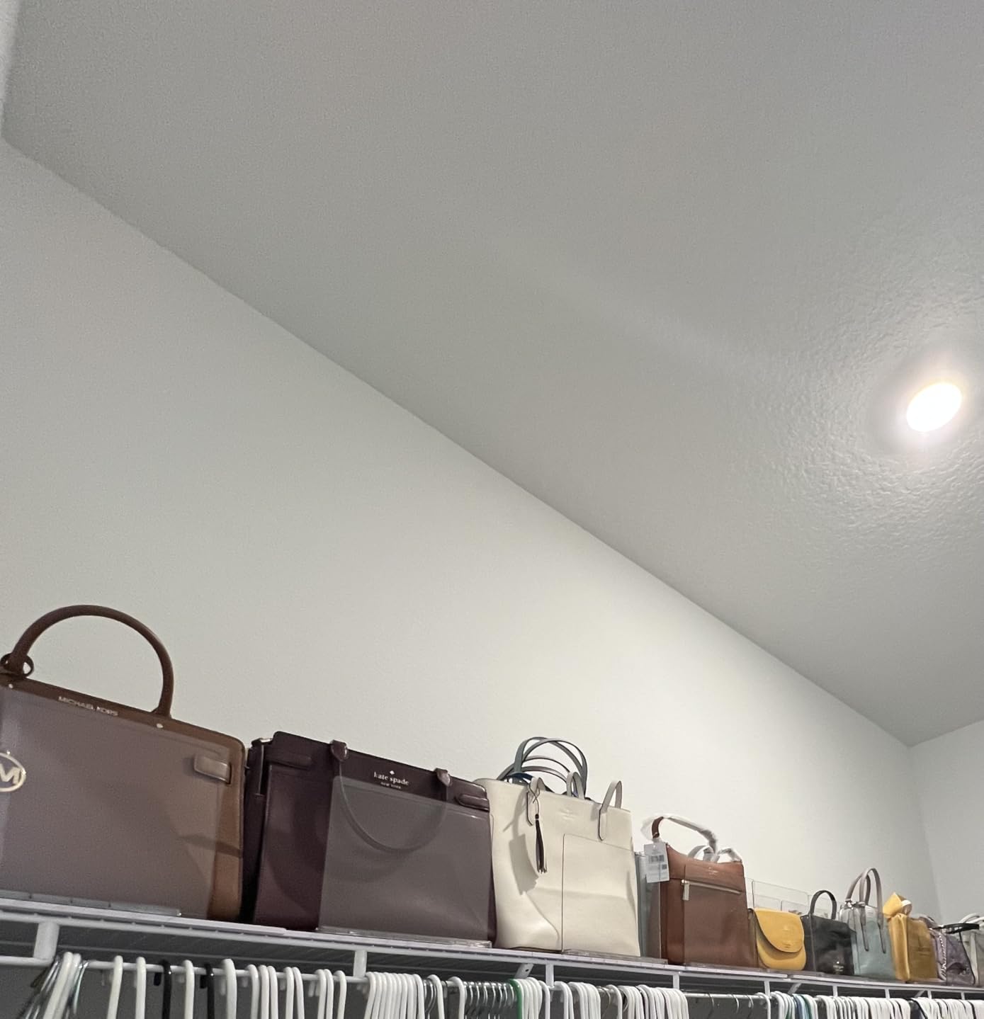 Bag & Purse Organizer for Closet: Adjustable Clear Handbag Storage Shelf - Plastic Clutch Dividers for Closet Organizers and Storage - Keep Carteras & Pocketbook Upright customer photo 1