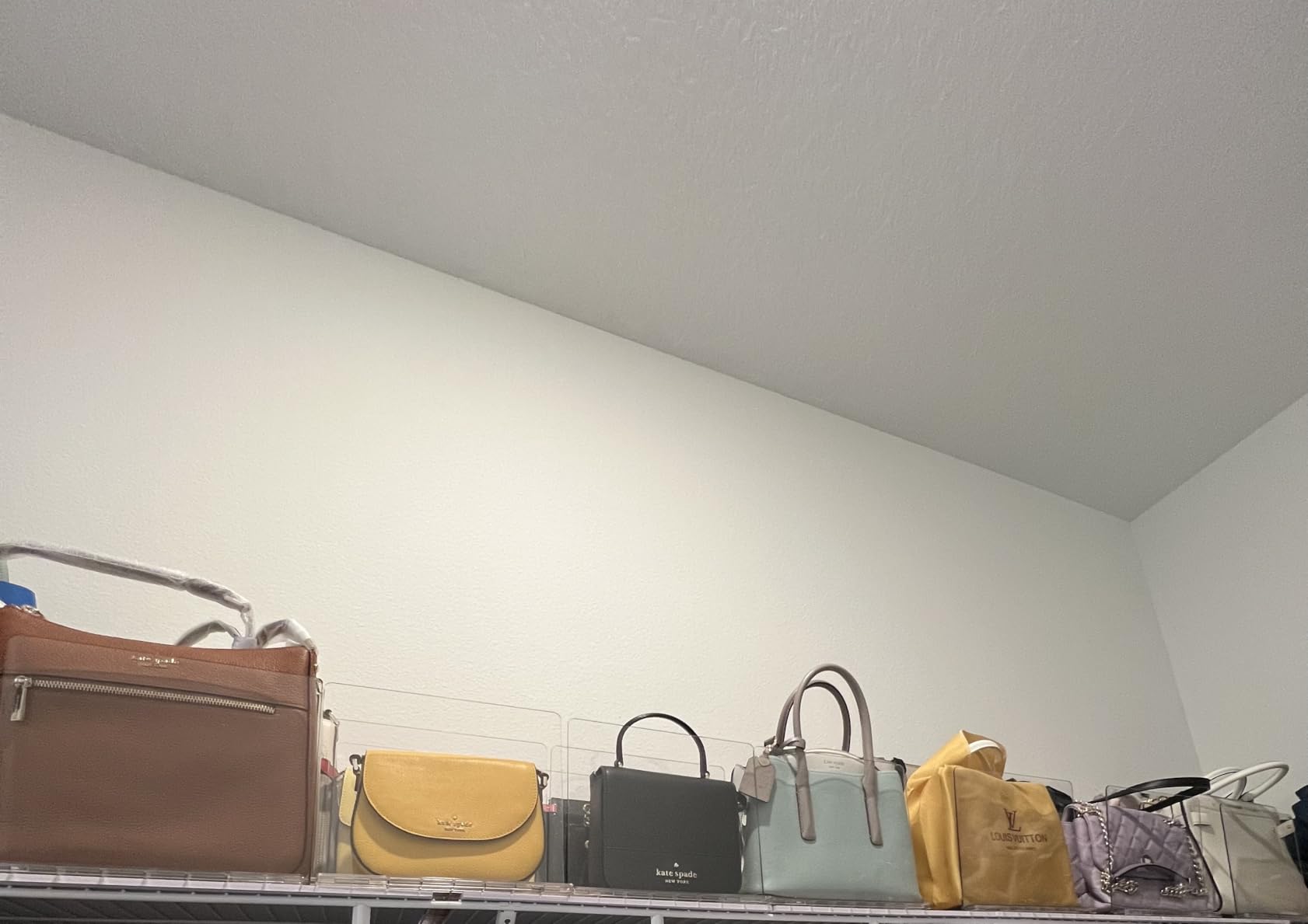 Bag & Purse Organizer for Closet: Adjustable Clear Handbag Storage Shelf - Plastic Clutch Dividers for Closet Organizers and Storage - Keep Carteras & Pocketbook Upright customer photo 2