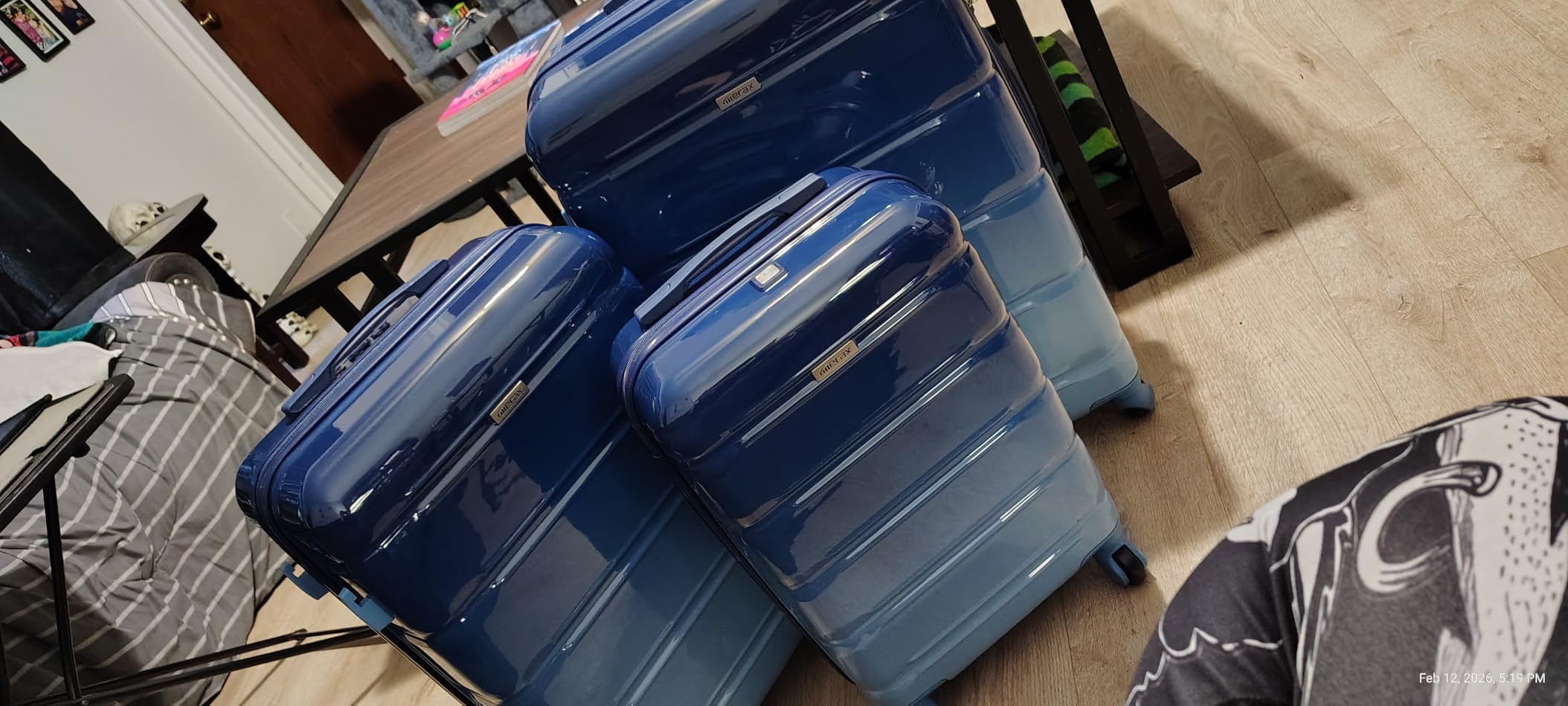 Merax Luggage 3 Pcs ABS Hardside Luggage Sets Spinner Wheels Suitcases customer photo 1