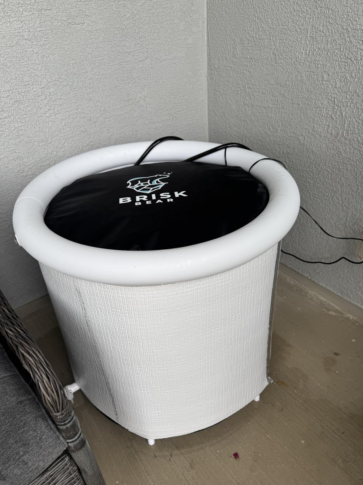 XL Oval Ice Bath Tub for Athletes with Cover by Brisk Bear - Extra Large Cold Plunge Tub for Recovery - Ice Tub with Digital Timer, Thermometer & Reusable Ice Molds - Cold Plunge to Soothe Muscles customer photo 2