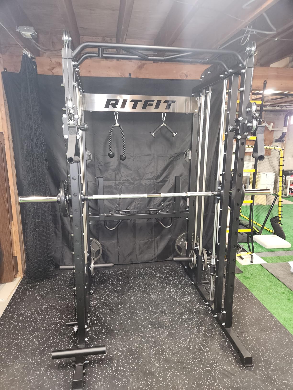 RitFit M1 Pro Smith Machine with Cable Crossover System, Multi-Function Squat Rack Power Cage for Home Gym, Power Rack and Packages customer photo 1
