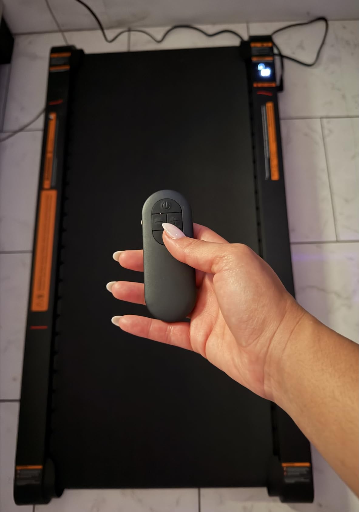 Sperax Walking Treadmill Pad with APP, 3 in 1 Under Desk Treadmill, 400W Low Noise Walking Vibration Pad with Remote Control, Portable Treadmills for Home Office customer photo 2