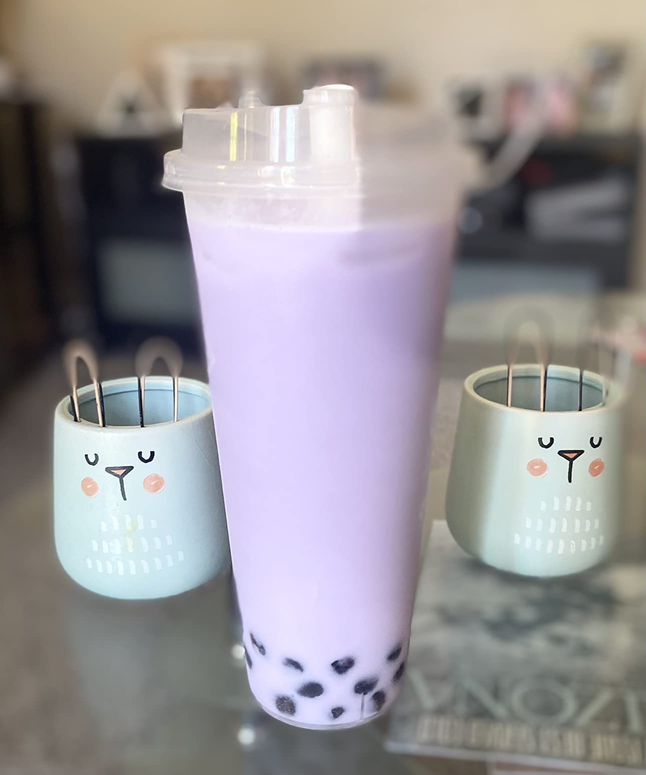 J WAY Instant Boba Bubble Pearl Milk Tea Kit with Authentic Brown Sugar Tapioca Boba, Ready in Under One Minute, Paper Straws Included - 3 Servings customer photo 1