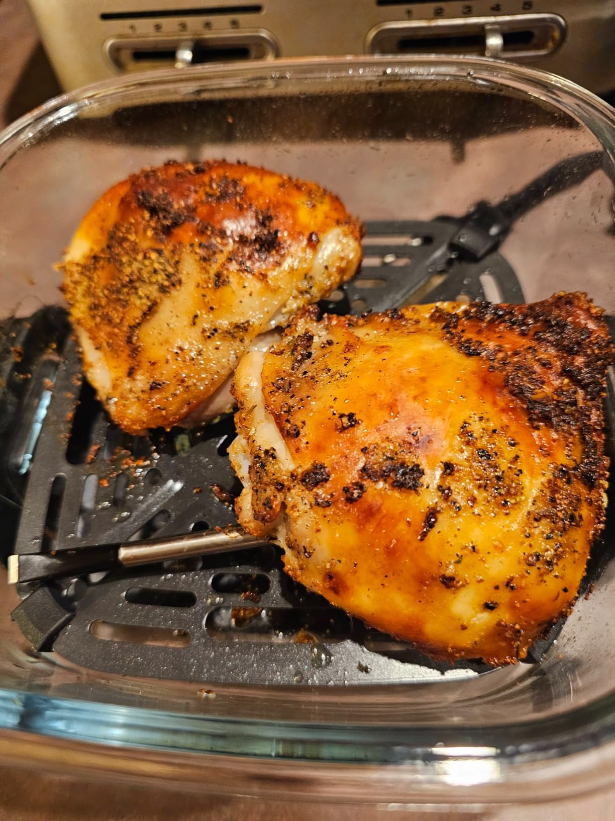 Ninja Crispi 4-in-1 Glass Air Fryer | 450°F | Non-Toxic | 4QT & 6-Cup Glass Containers w/Lids | Microwave, Freezer, Dishwasher Safe | Max Crisp, Air Fry, Bake, Recrisp | Stone | FN101ST customer photo 1