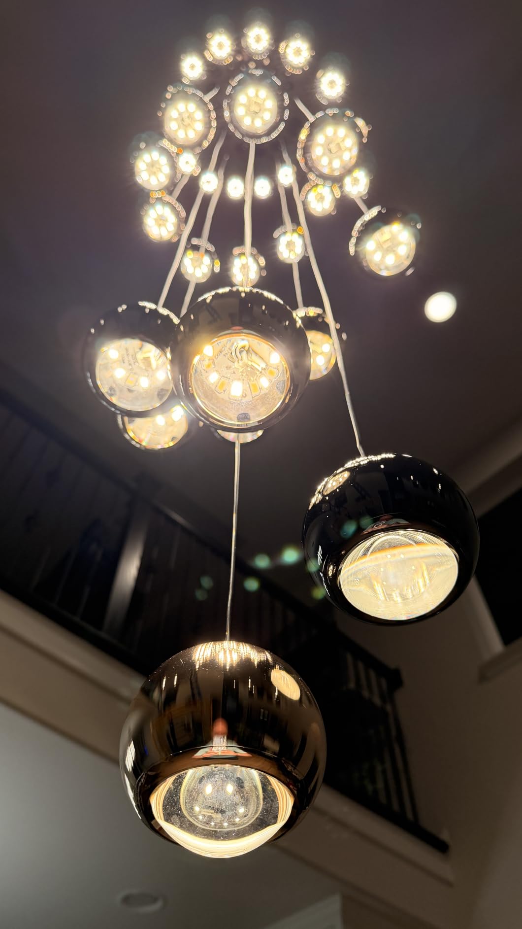 Modern Chandeliers for High Ceiling LED Dimmable Globe Chandeliers Large Pendant Light for Entrance Hallway Foyer Staircase customer photo 1