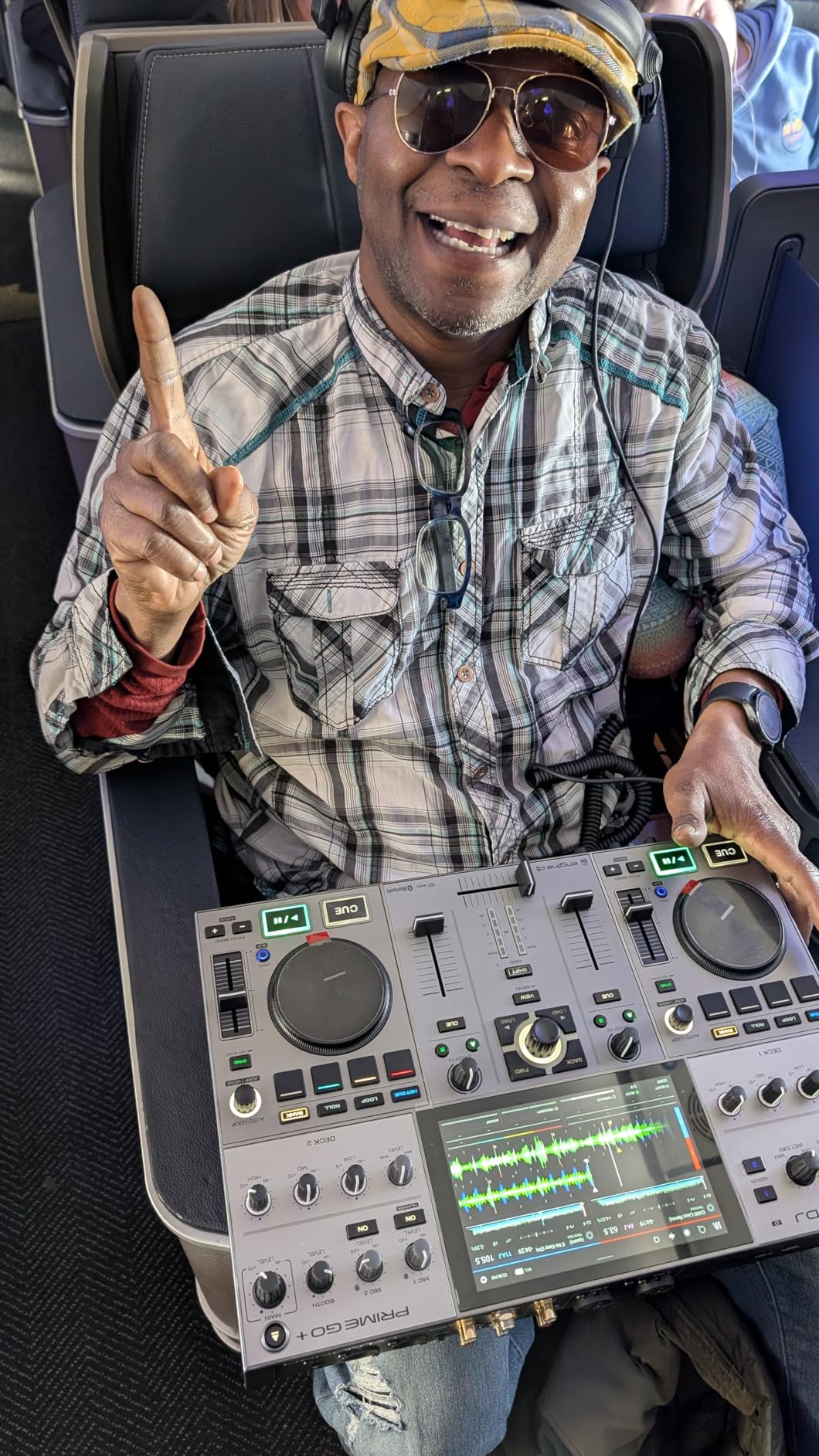 Denon DJ PRIME GO+ Portable DJ Controller and Mixer with Stem Separation, 2 Decks, Wi-Fi Streaming, Bluetooth, Lights Control, 7