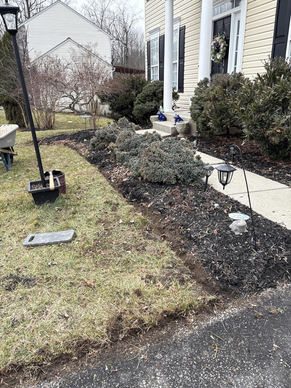 Edger Lawn Tool 41in Border Edger with Tempered Spring Steel Blade Long Rubber Handle Wide Footplate Rustproof Manganese Steel Half Moon Edger for Garden Maintenance customer photo 2