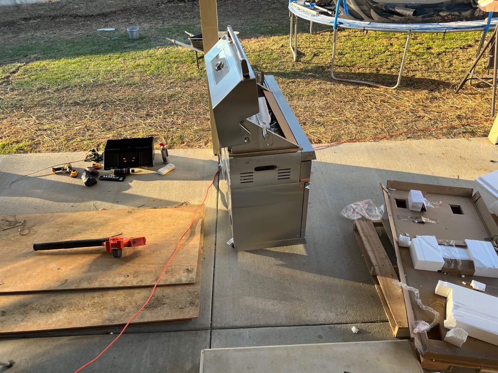 KoolMore Reserve Outdoor Kitchen Island with 6 Burner Grill and a Side Burner, Sink, Storage Cabinet and Beverage Refrigerator, CSA Listed in Stainless-Steel (KM-OKS-BQHUB) customer photo 2