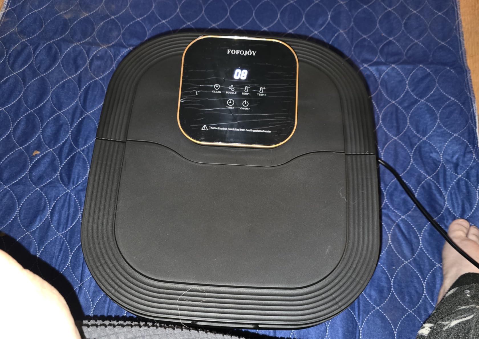 Collapsible Foot Spa Bath with Heat and Massage Roller, Bubble, Temperature Control, Remote Control, Foot Pedicure Kit, Pedicure Foot Spa customer photo 1