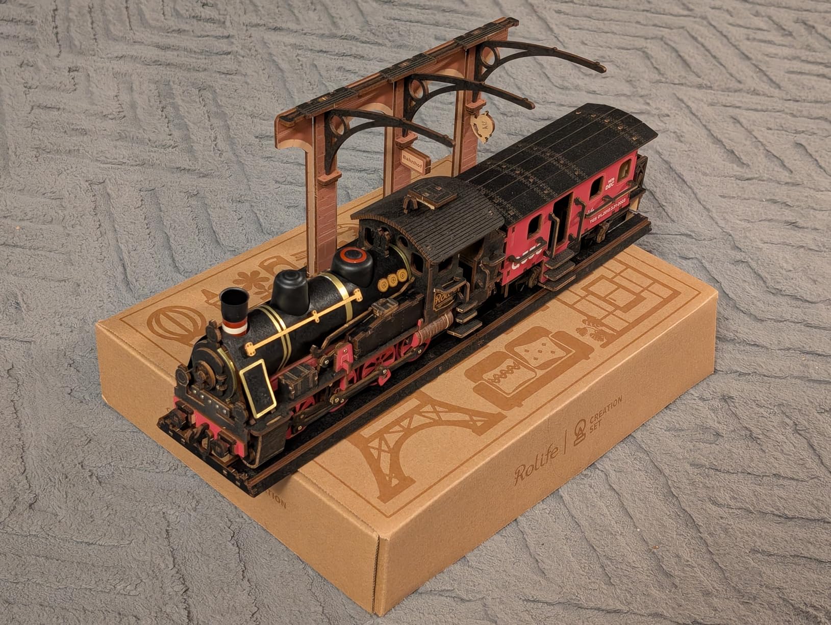3D Puzzles for Adults -Steam Train, Wooden Model Kits Building Set for Adults, DIY Crafts Kits Hobby Creative Gift Ideas(Steam Journey-405PCS) customer photo 2