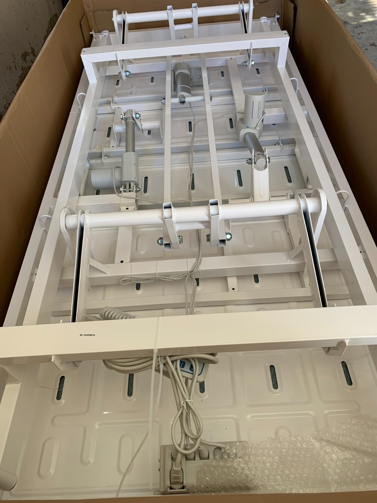 Real Relax Premium 2 Function Full Electric Hospital Bed, ICU Electric Medical Bed with 4 inch Foam Mattress & IV Pole, Dining Table Board and 5 inch Locking Casters, 530LBS Loading customer photo 2