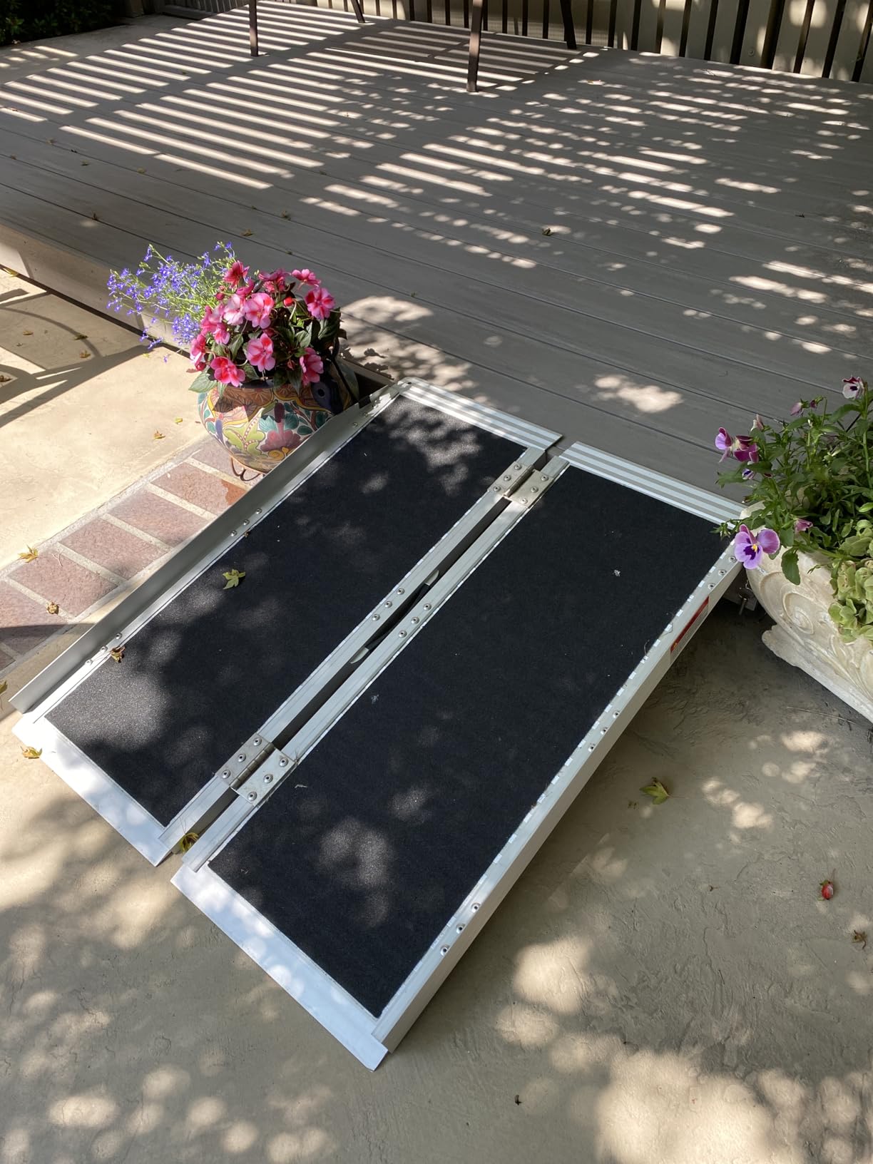 Portable Wheelchair Ramp 3FT, No-Slip Aluminum Folding Handicap Ramp 800 lbs Load Capacity, Wheel Chair ramp for Home Steps, Stairs, car customer photo 1