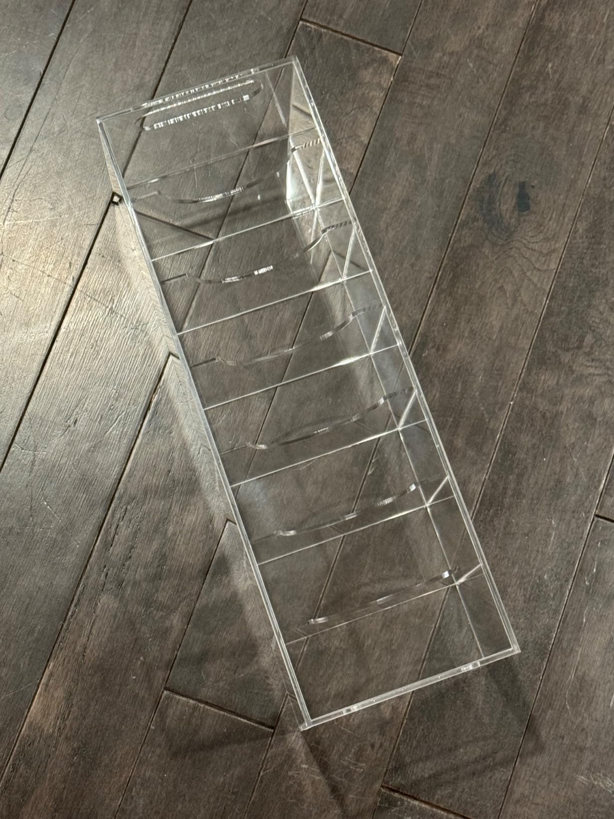 Belt Organizer - Acrylic Belt Storage Holder for Closet with Dust Cover Lid - 7 Compartments Clear Display Case for Tie and Bow Tie customer photo 2