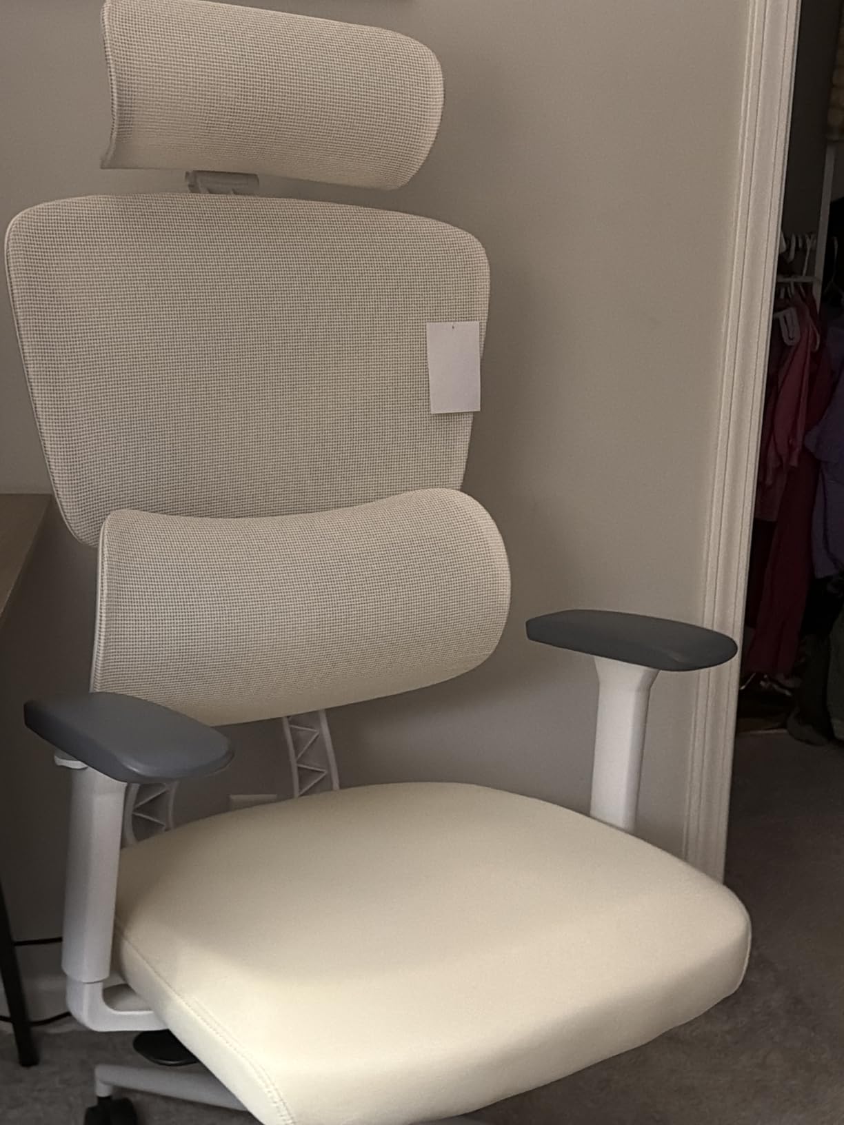 Ergonomic Office Chair, Mesh Computer Desk Chairs with Adjustable Lumbar Support, 3D Armrests, Tilt Function, Comfy Wide Seat, Swivel Executive Work Task Chair for Company and Home customer photo 2