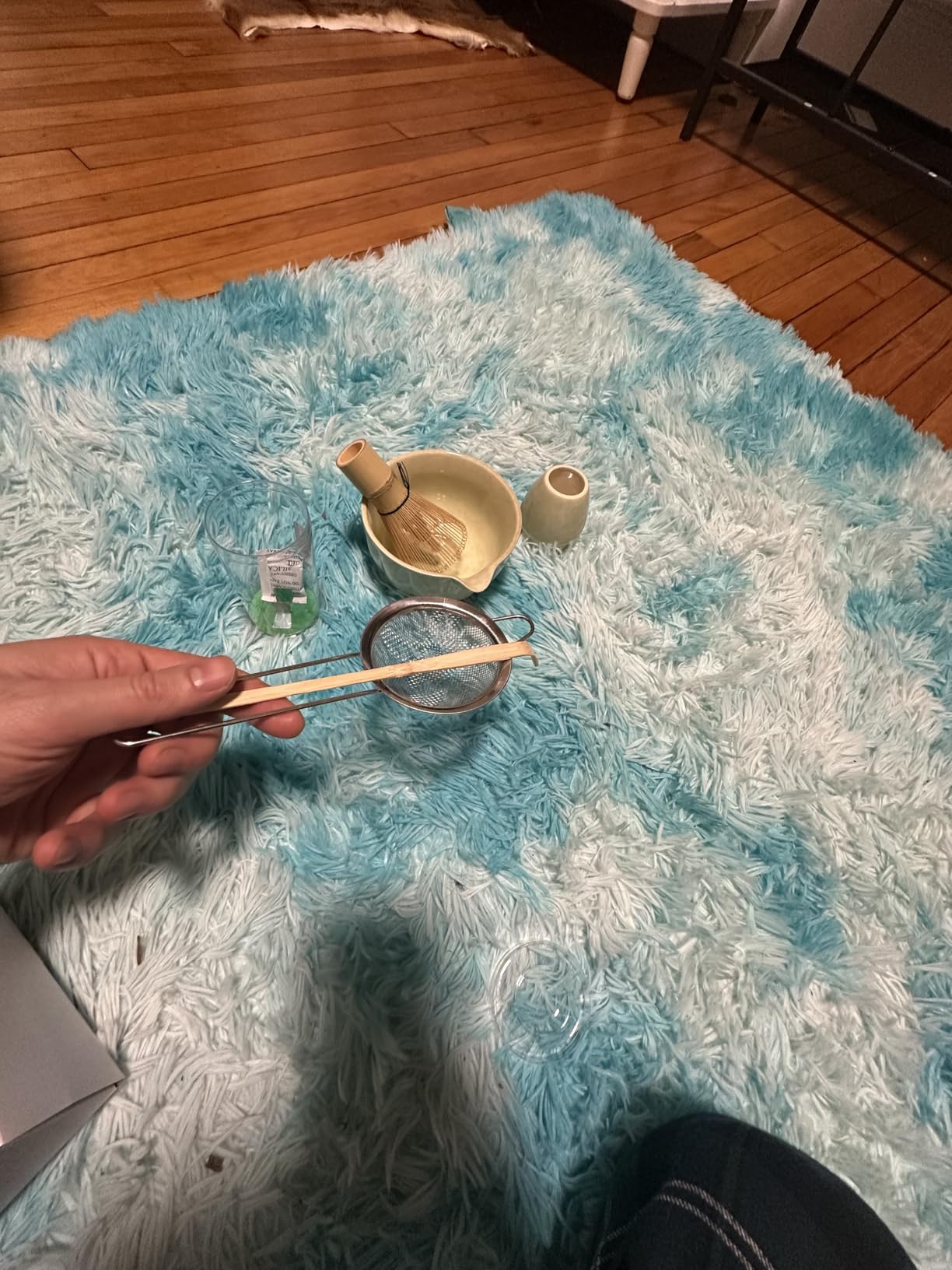 Matcha Whisk Set, Matcha Set Includes Ceramic Matcha Bowl, Bamboo Whisk, Scoop, Chasen Holder, Sifter, 5 Pcs Perfect Matcha Kit for Macha Lover (Mottled Green) customer photo 1