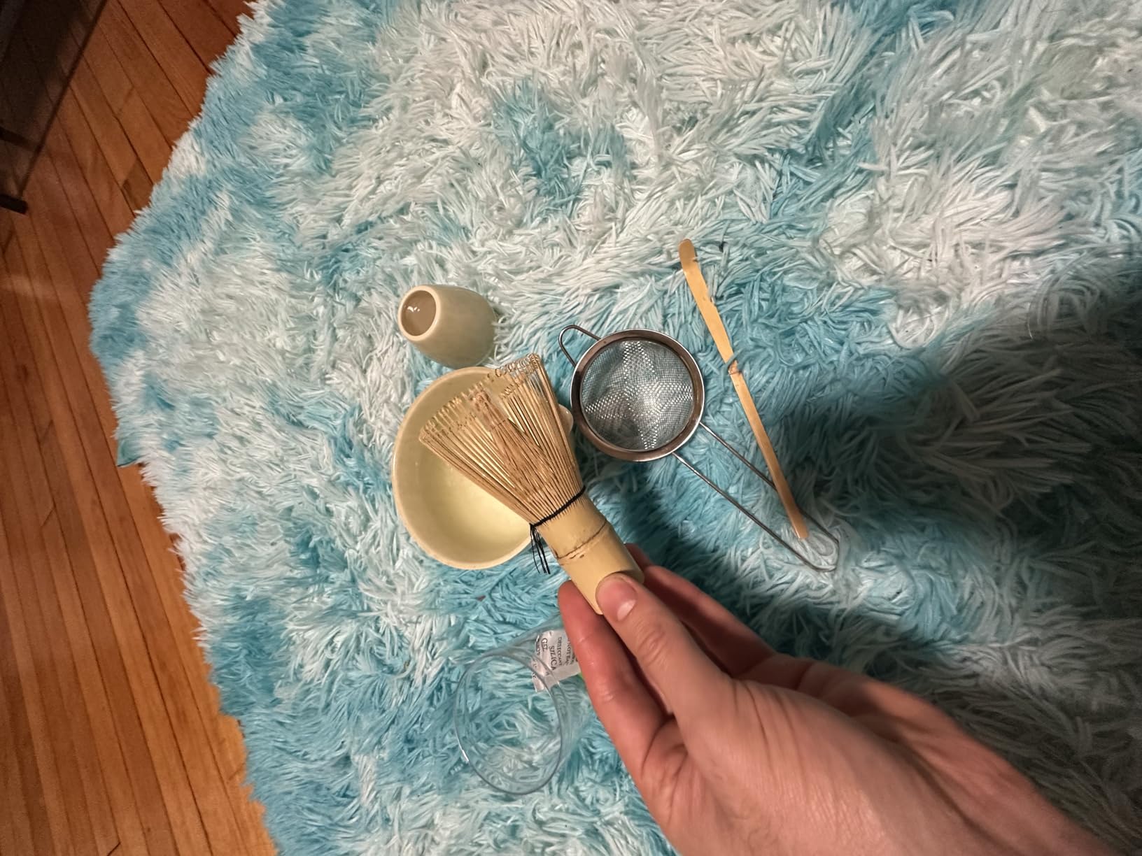 Matcha Whisk Set, Matcha Set Includes Ceramic Matcha Bowl, Bamboo Whisk, Scoop, Chasen Holder, Sifter, 5 Pcs Perfect Matcha Kit for Macha Lover (Mottled Green) customer photo 2