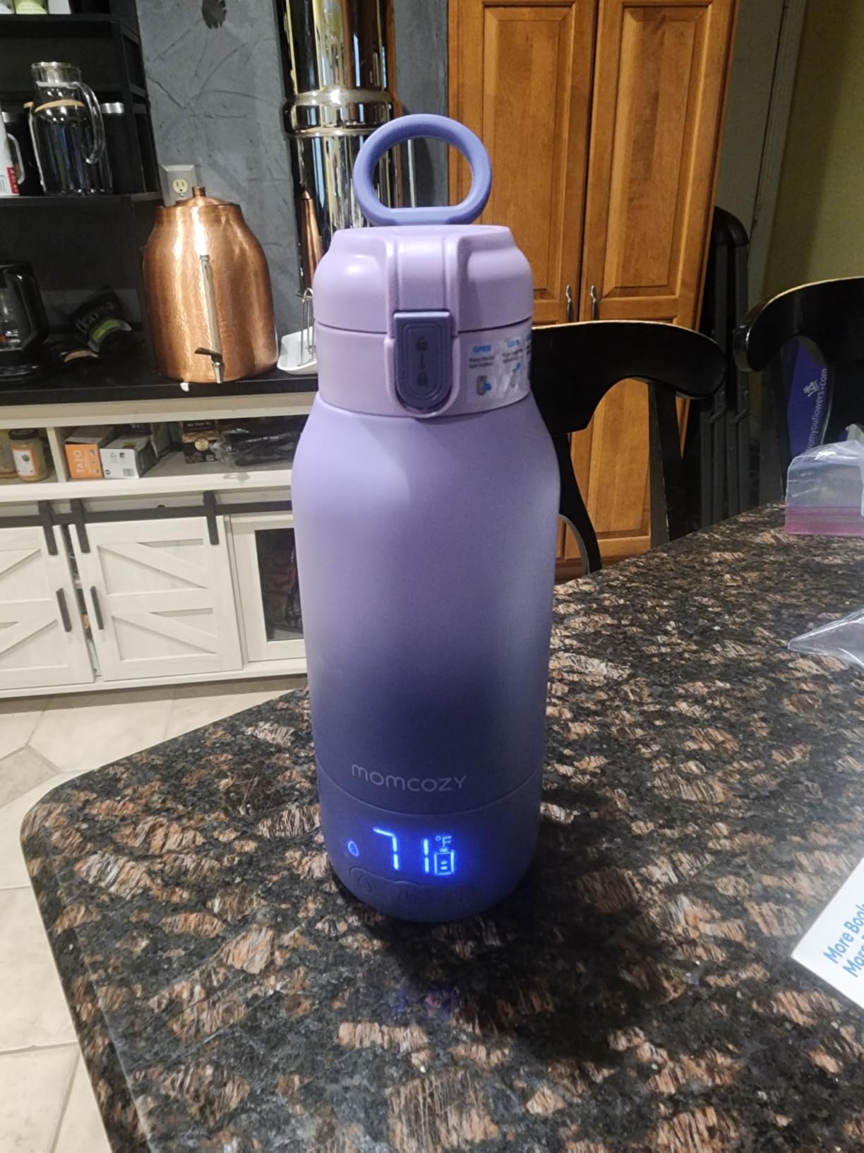 Momcozy Portable Milk Warmer for Travel - Dual Heating Modes for Breast Milk & Water, Portable Bottle Warmer with Fast Heating & Long Battery Life, 17 Ounces Large Capacity to Meet Your All-Day Needs customer photo 2